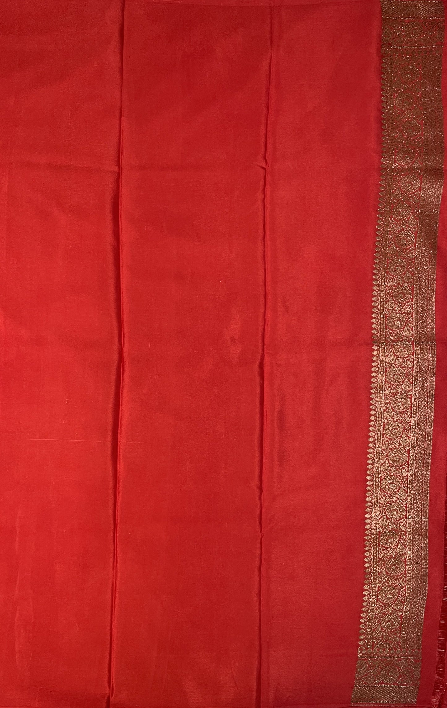 Red Luxury Banarasi Crepe Saree B0502ds