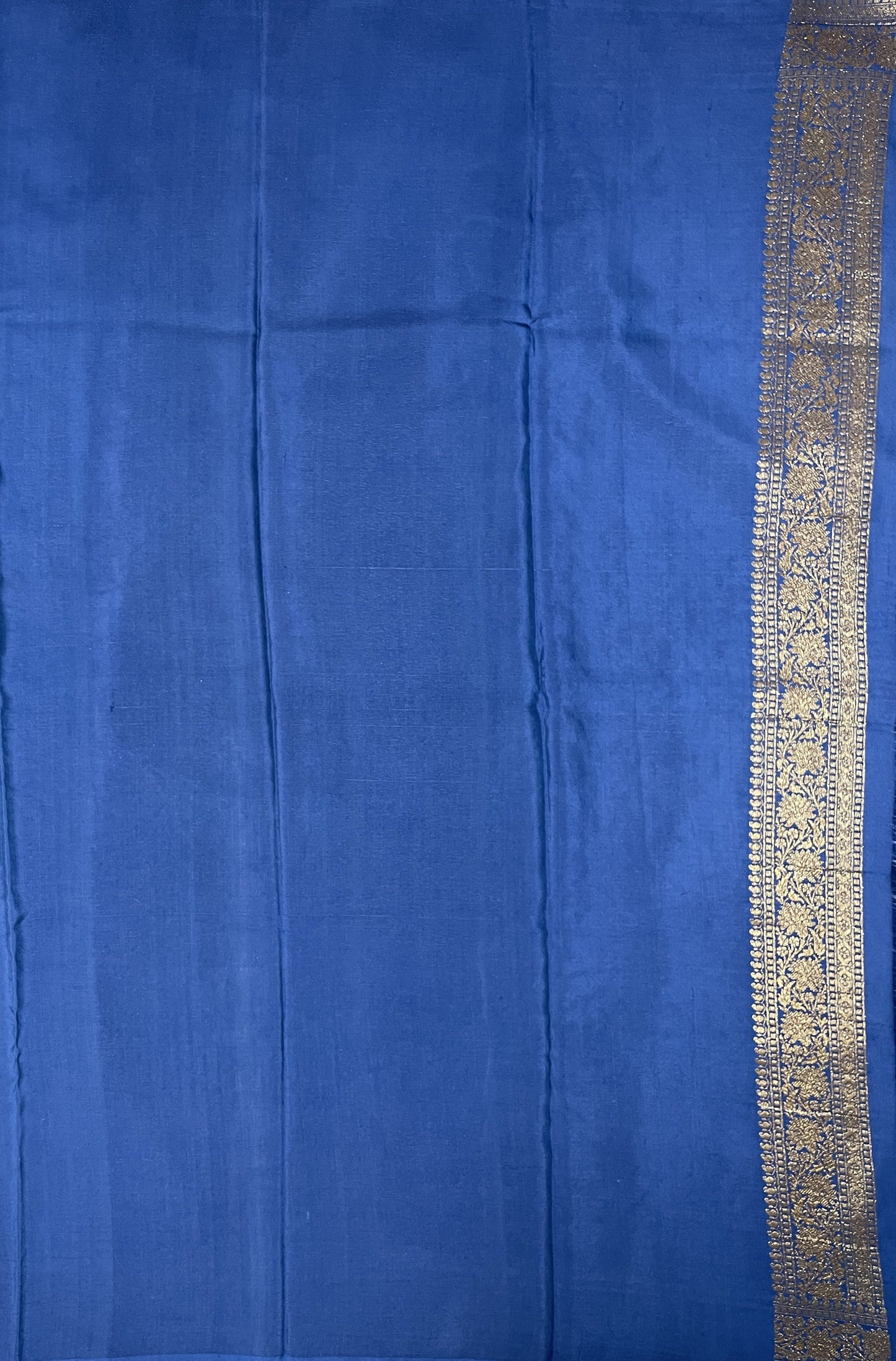Dark Blue-Luxury Banarasi Crepe Saree B0501ds