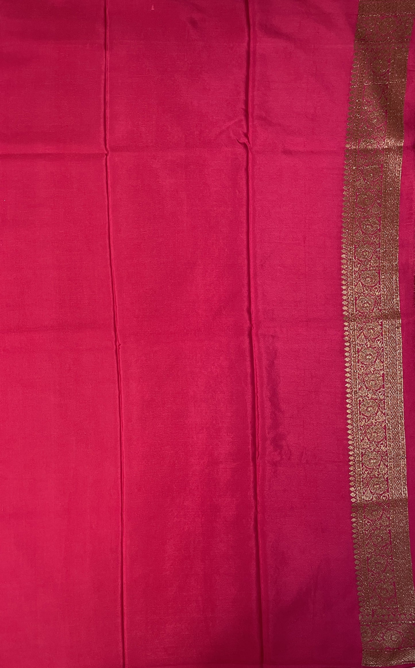 Violet Blue And Pink Blend-Luxury Banarasi Crepe Saree B0498ds