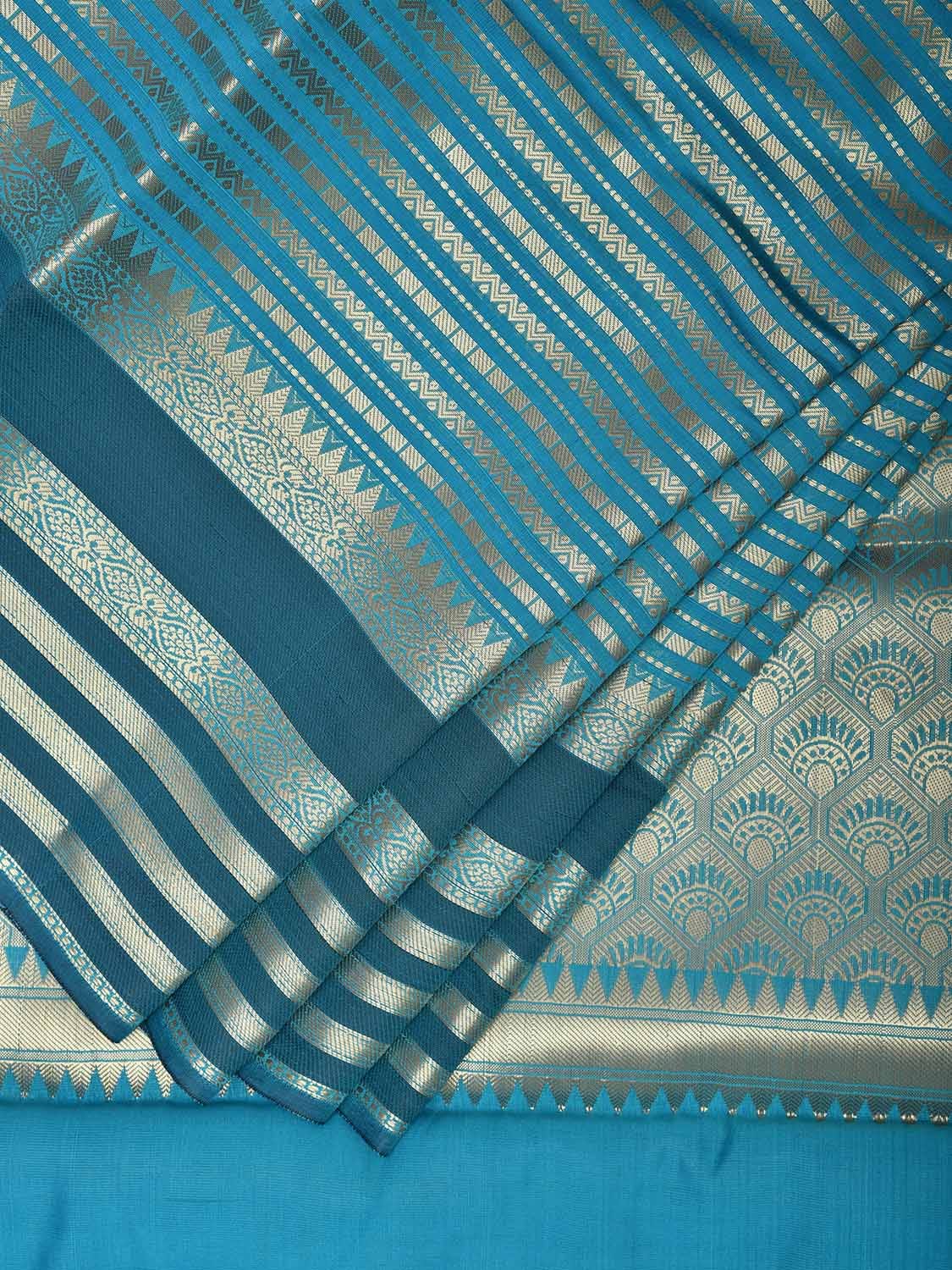 Kanchi Art Silk Saree with Zari Stripes Design at0028