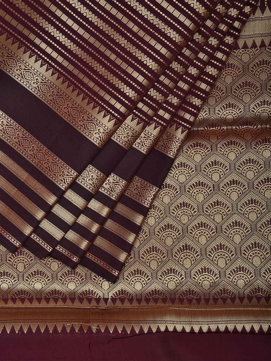 Kanchi Art Silk Saree with Zari Stripes Design at0031