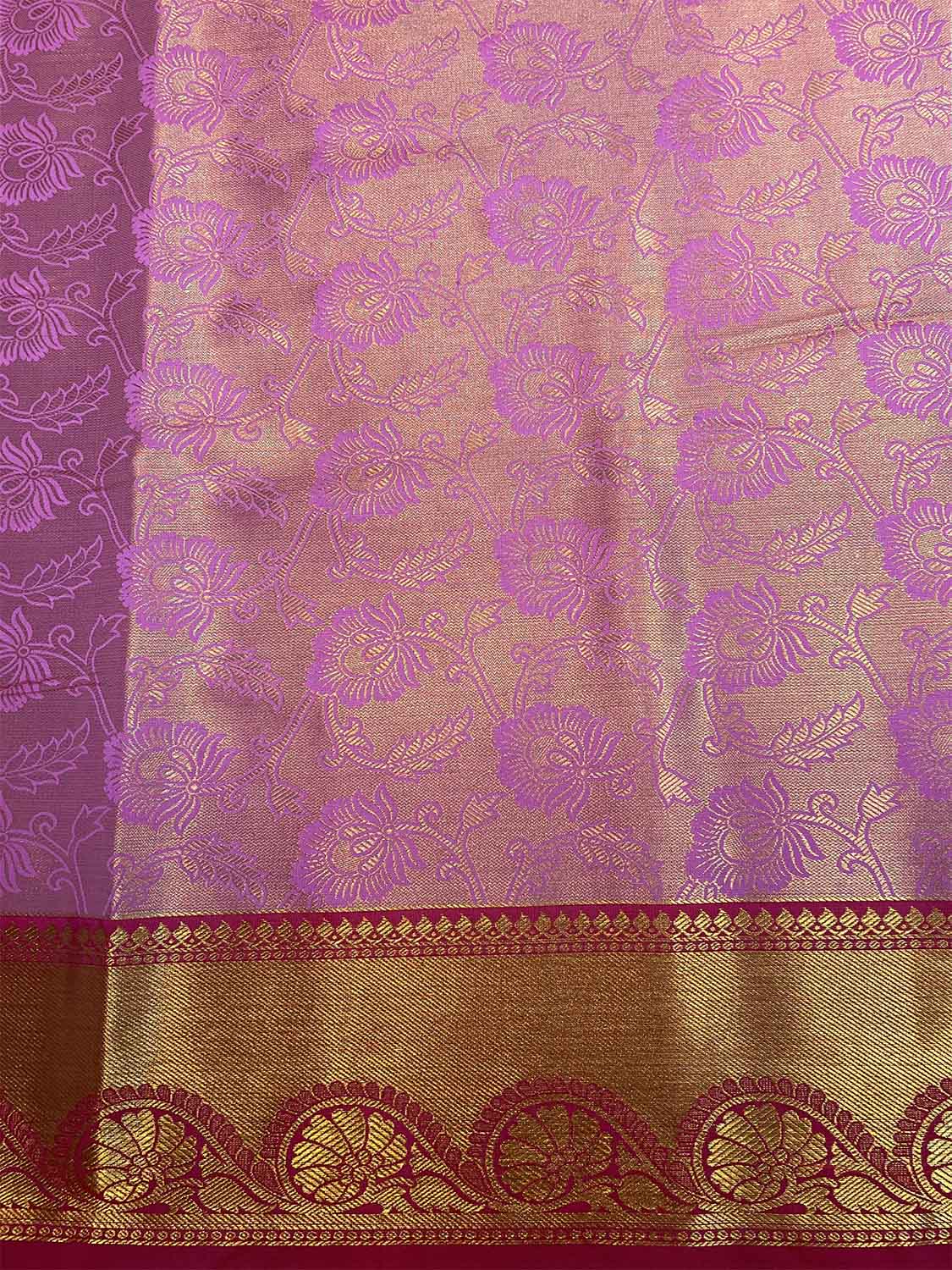 Pink Tissue Katan Silk Design Saree b0001ds