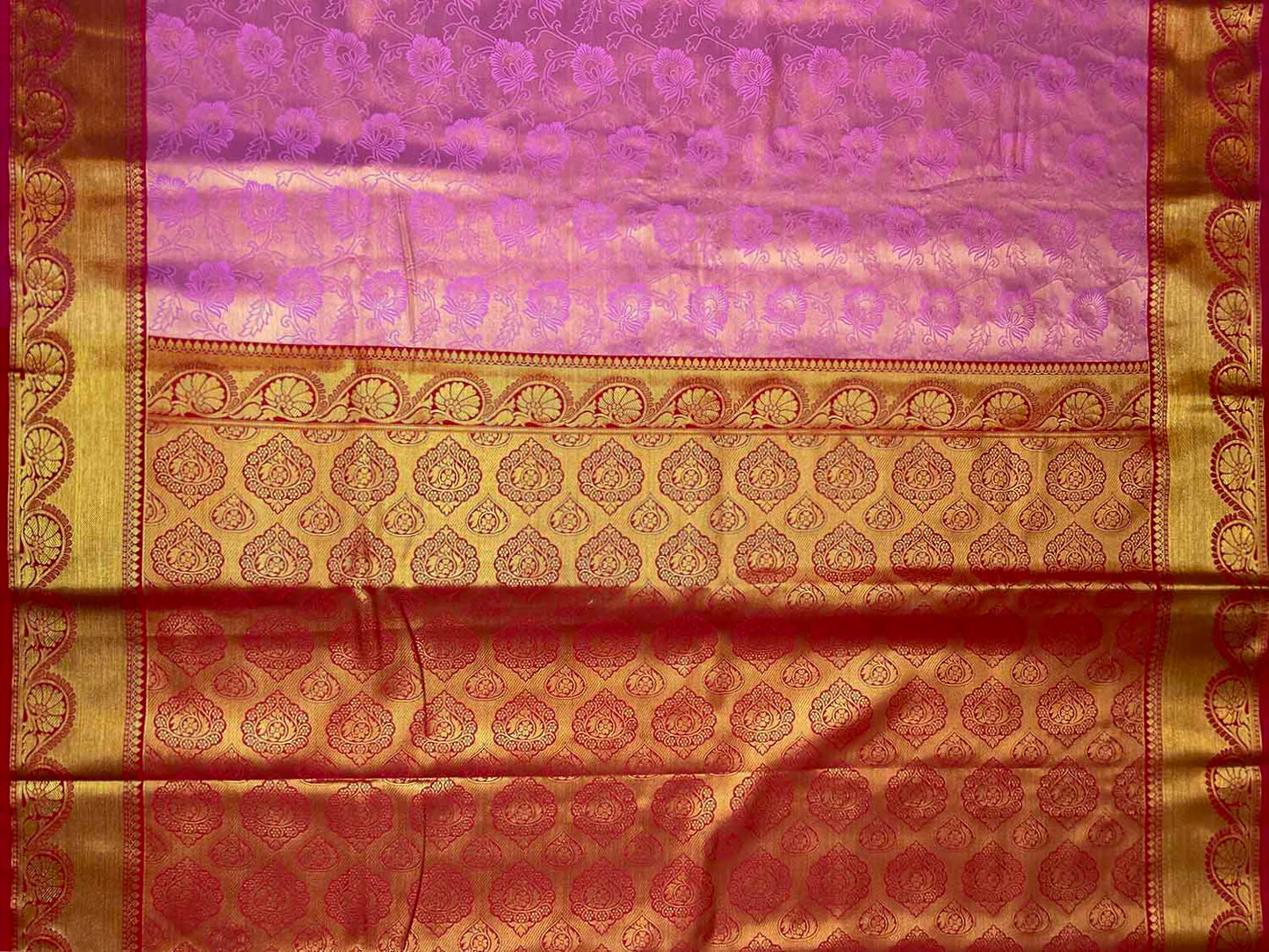Pink Tissue Katan Silk Design Saree b0001ds