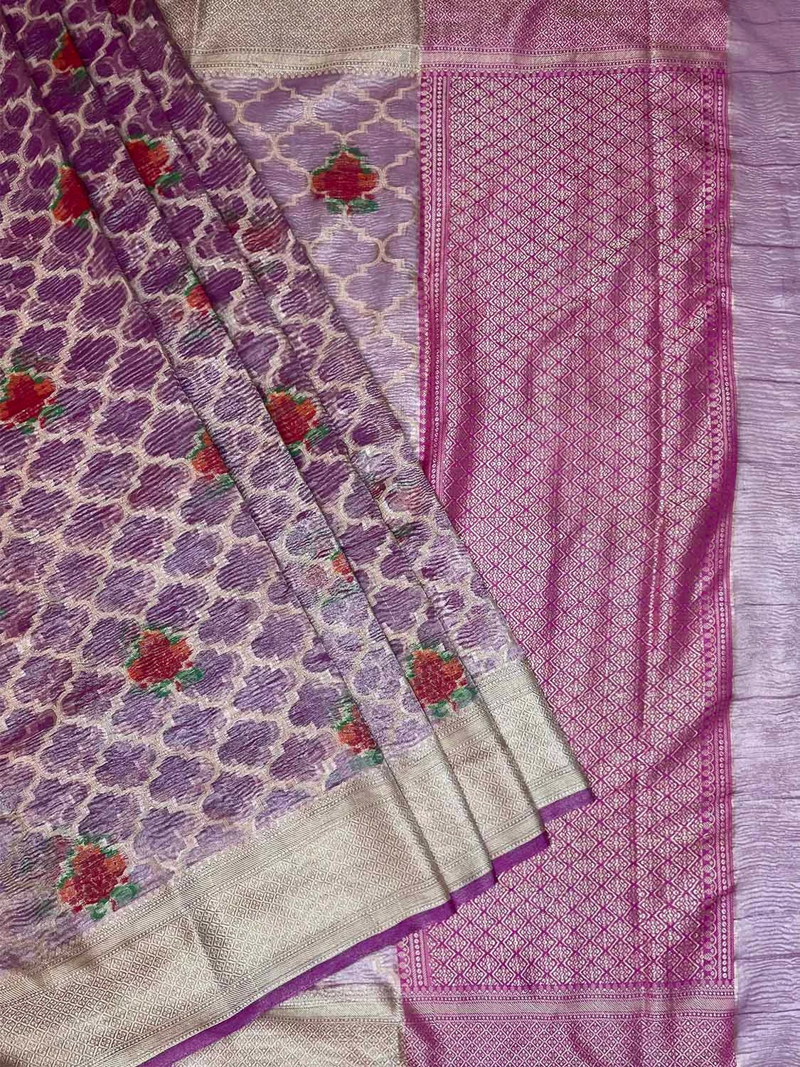 Crush Tissue Jaali Gulbagh Design b0031ds