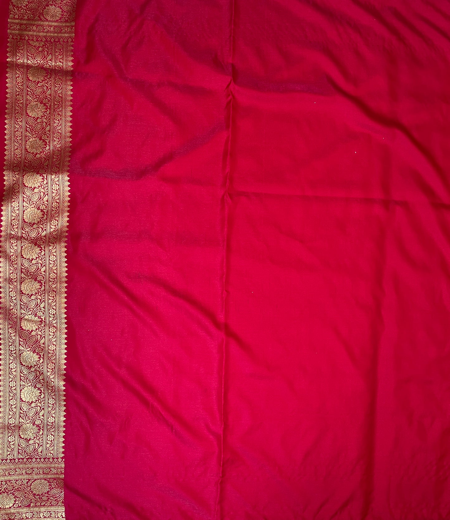 Pink Katan Banarasi Saree with Silver Zari Floral Weaving And Grand Pallu B0557ds