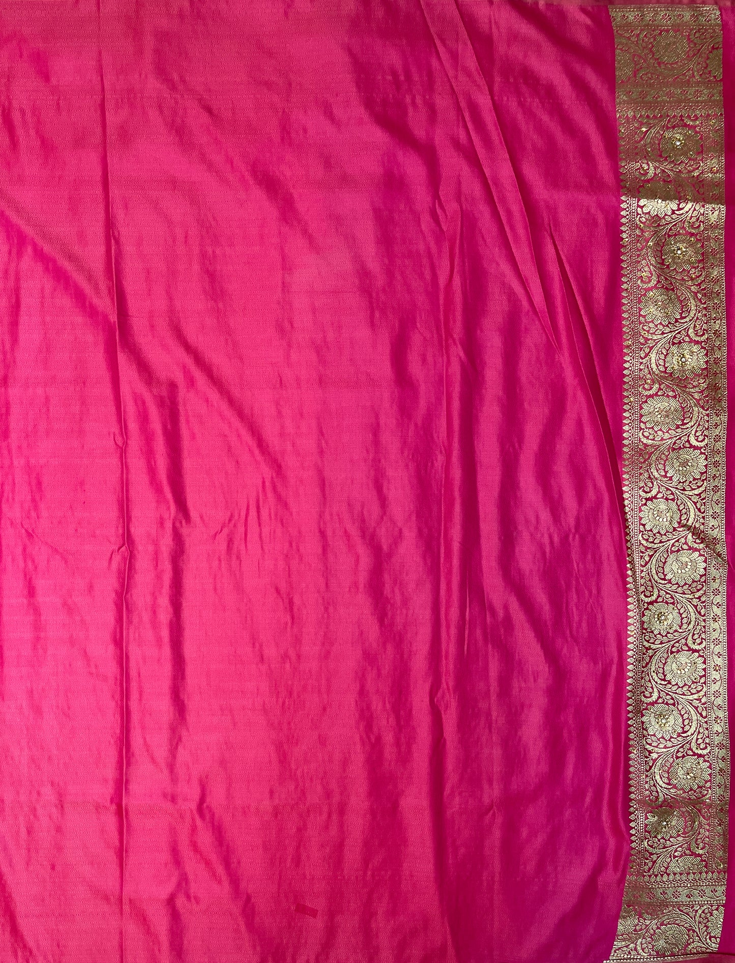 Light Pink Katan Banarasi Saree with Silver Zari Floral Weaving And Grand Pallu B0597ds