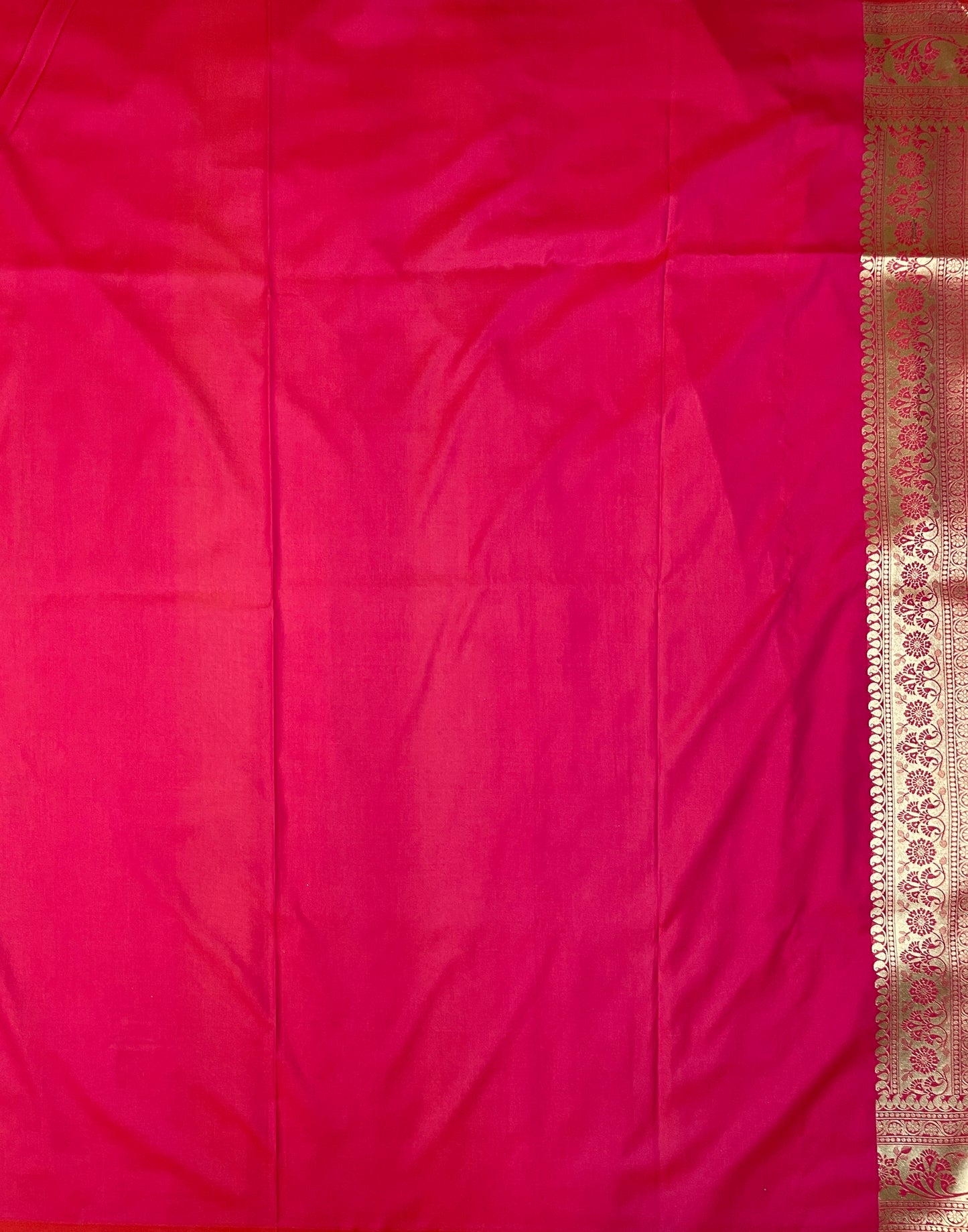 Light Pink Katan Banarasi Saree with Silver Zari Floral Weaving And Grand Pallu B0603ds