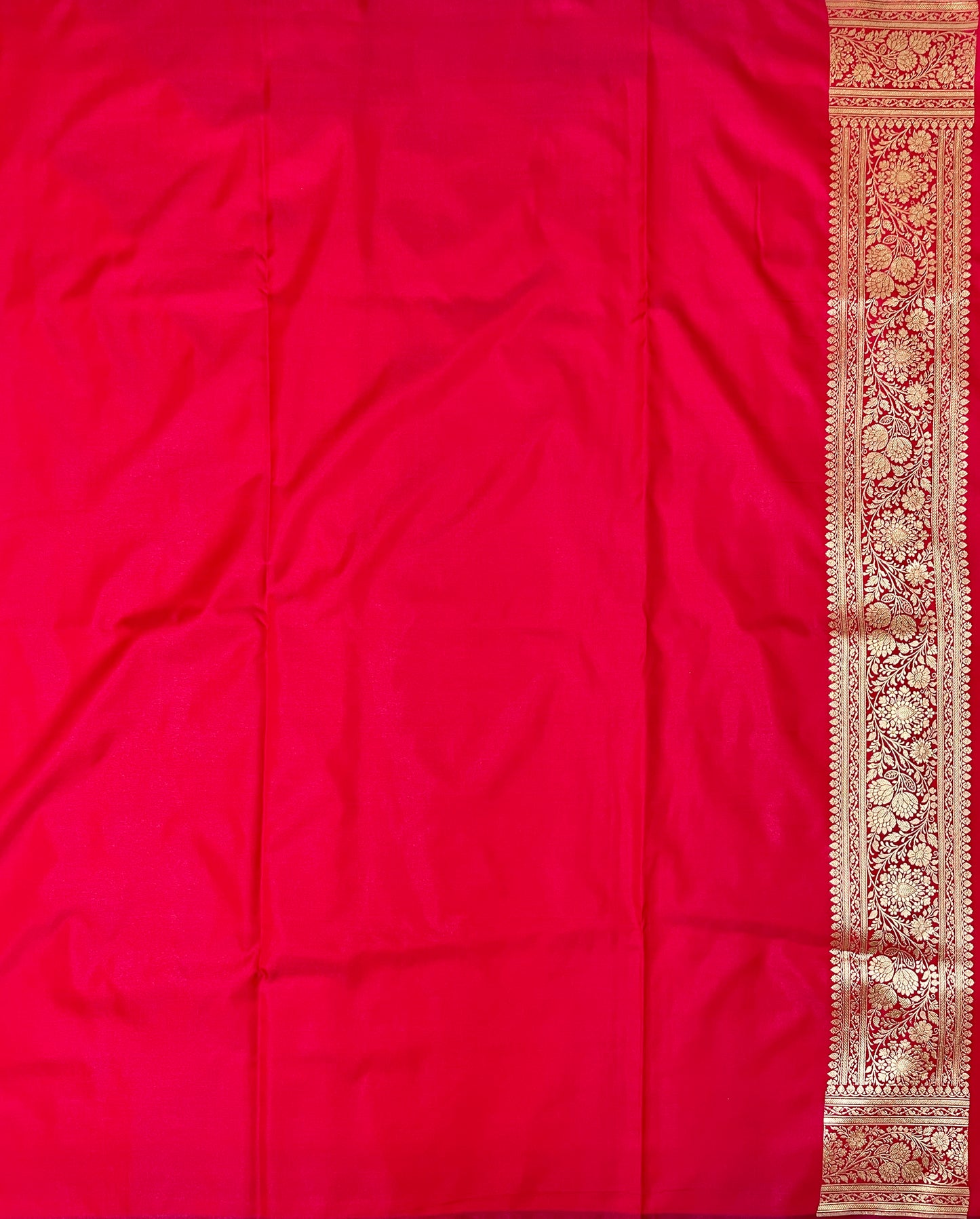 Pink Katan Banarasi Saree with Silver Zari Floral Weaving And Grand Pallu B0607ds