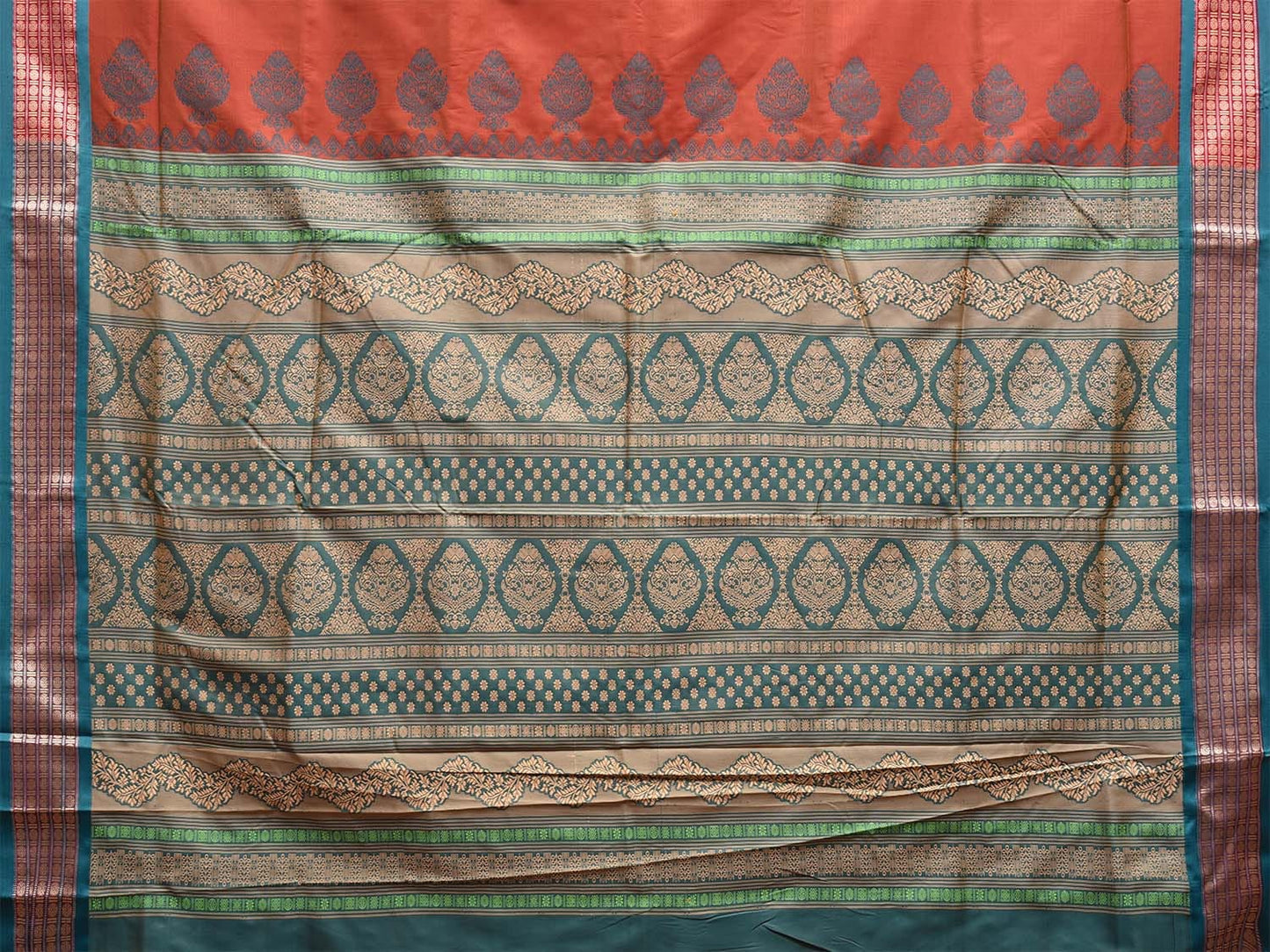 Sambalpuri Viscose Silk Saree with Thread Border Design at0049