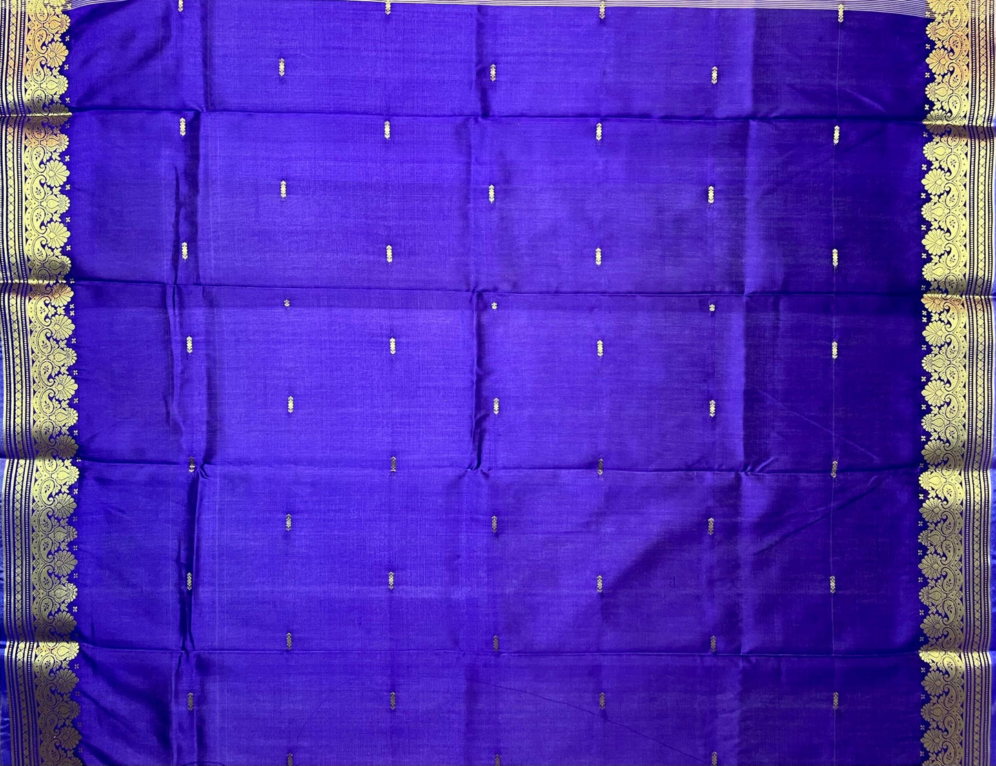 Violet and Rani Pink Banaras Viscose Silk with Intricate Kanchivaram Border and Body Butta Design b0214ds