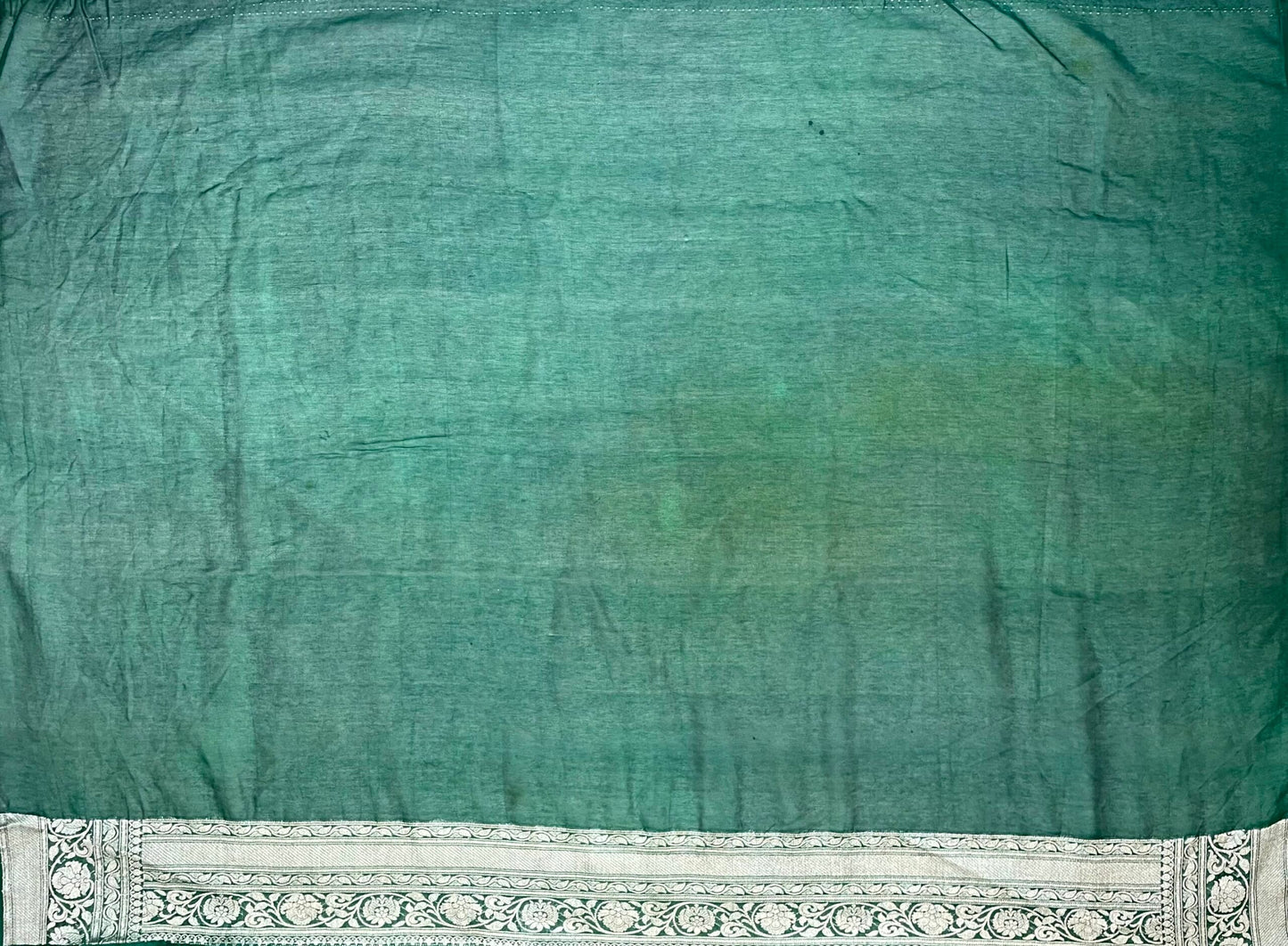 Green Black Banaras Georgette with Body Border and Pallu Design b0267ds