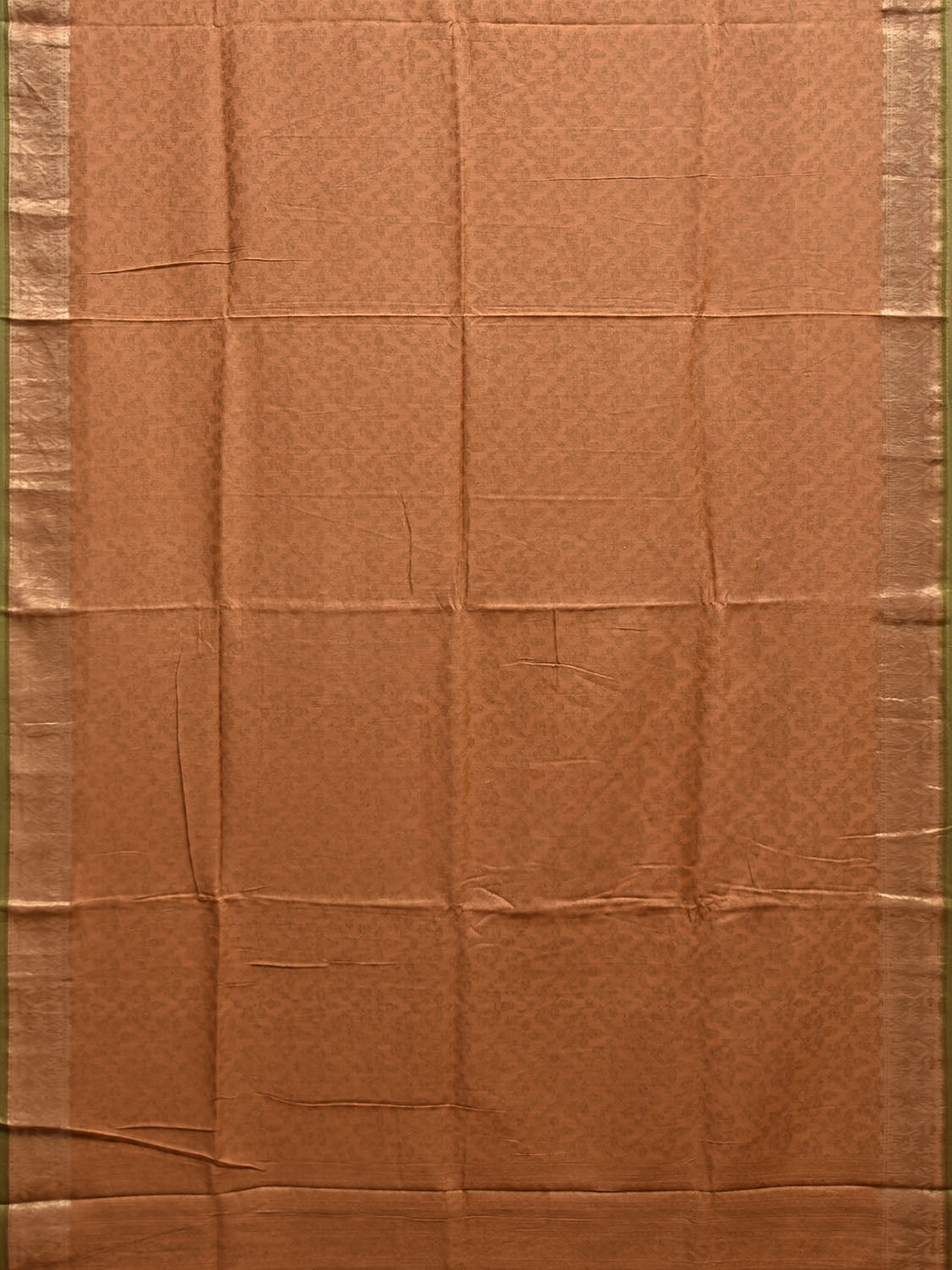 Light Fawn Banaras Cut Work Cotton Saree with Jamdani Design b0306
