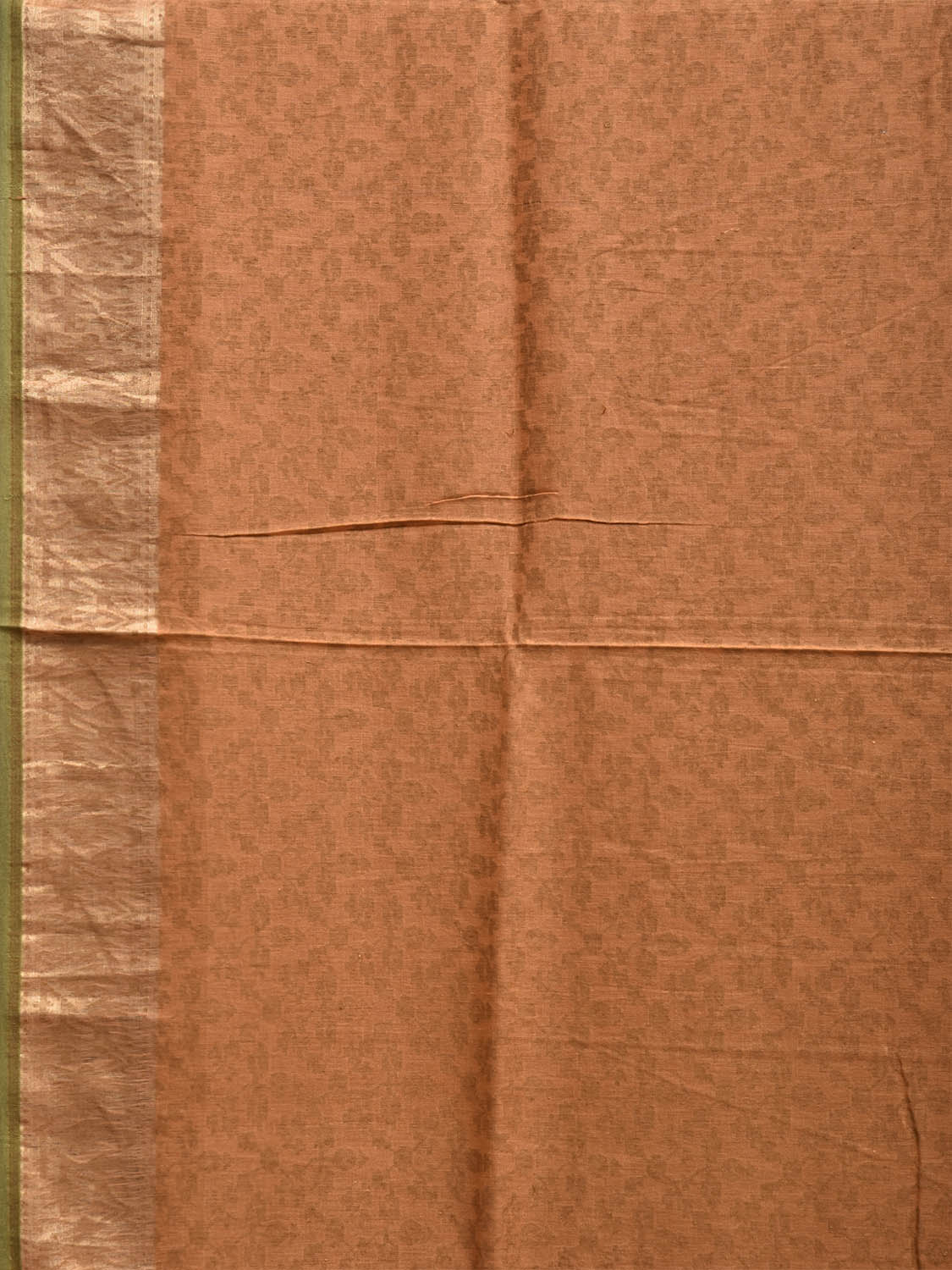 Light Fawn Banaras Cut Work Cotton Saree with Jamdani Design b0306
