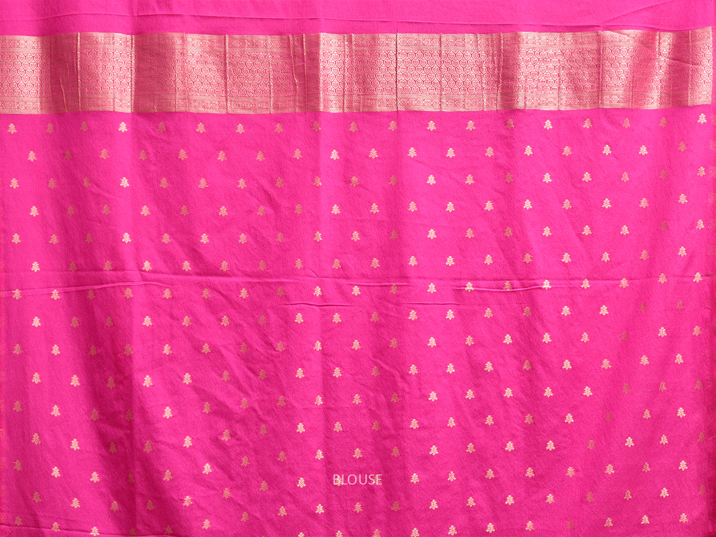 Pink Banaras Georgette Viscose Saree with Big Border and Pallu Design b0314