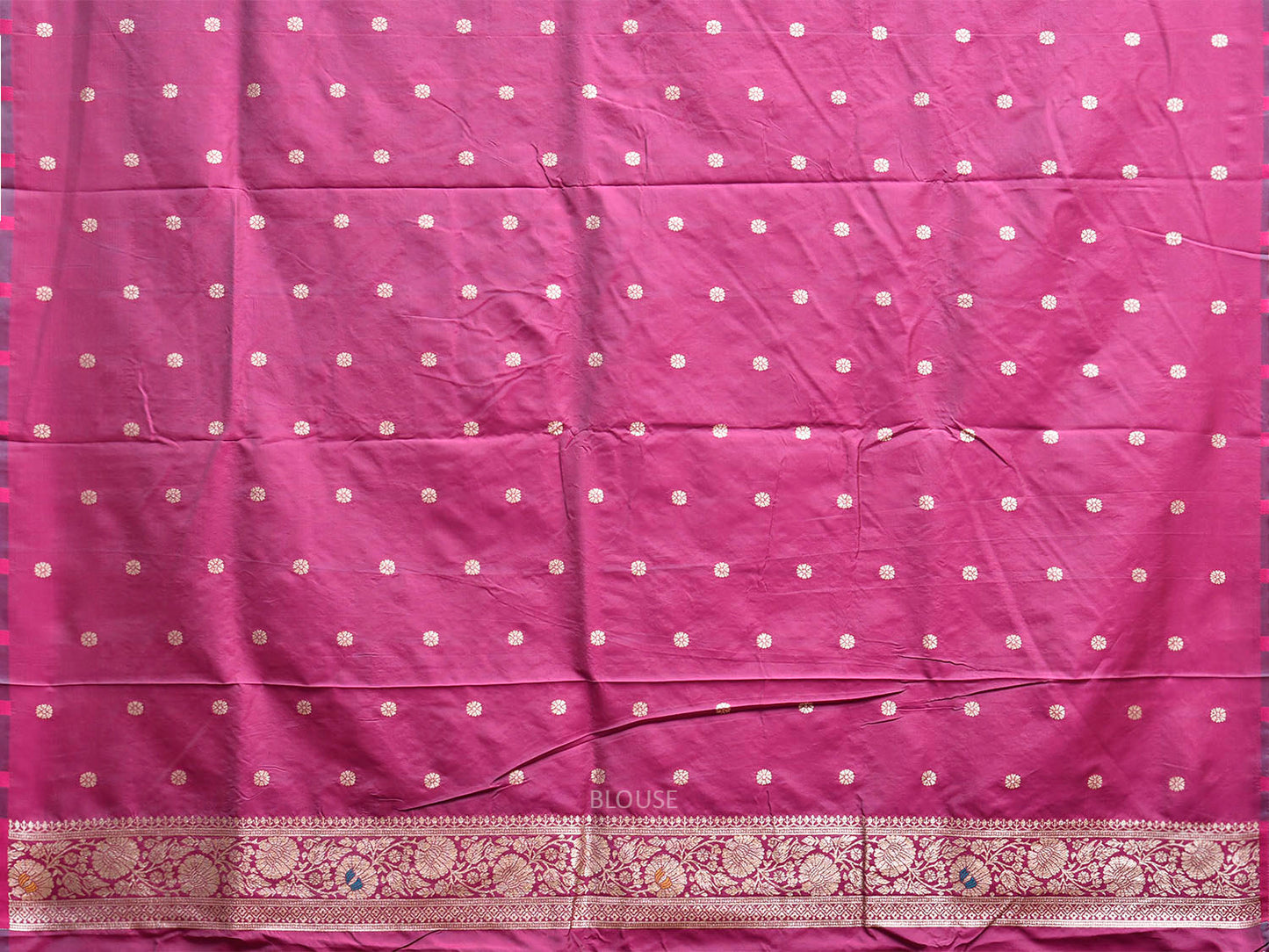 Burgundy Banaras Katan Viscose Saree with All Over Floral and Pallu Design b0316