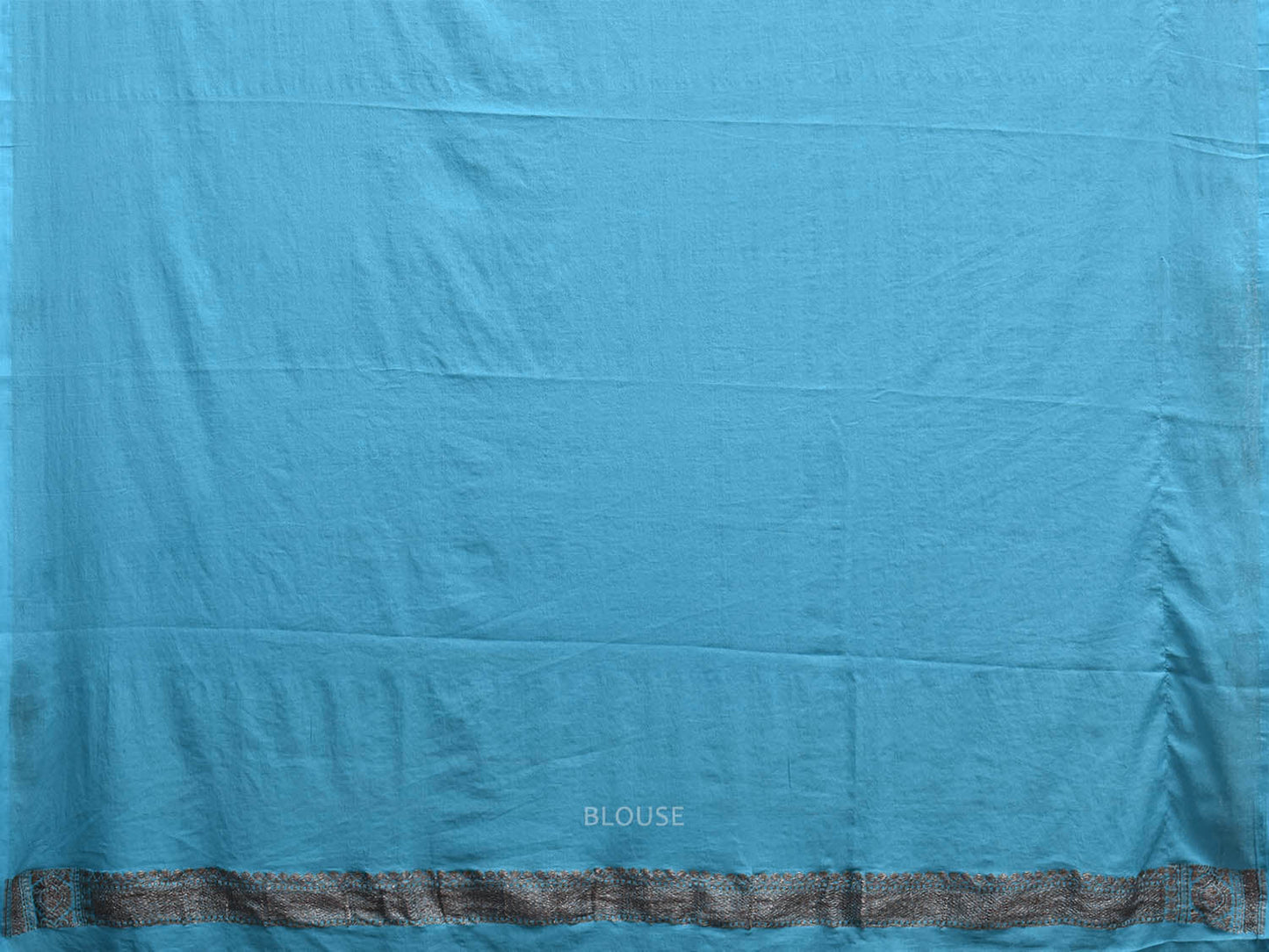 Blue Banaras Georgette Saree with Pallu and Border Design b0341