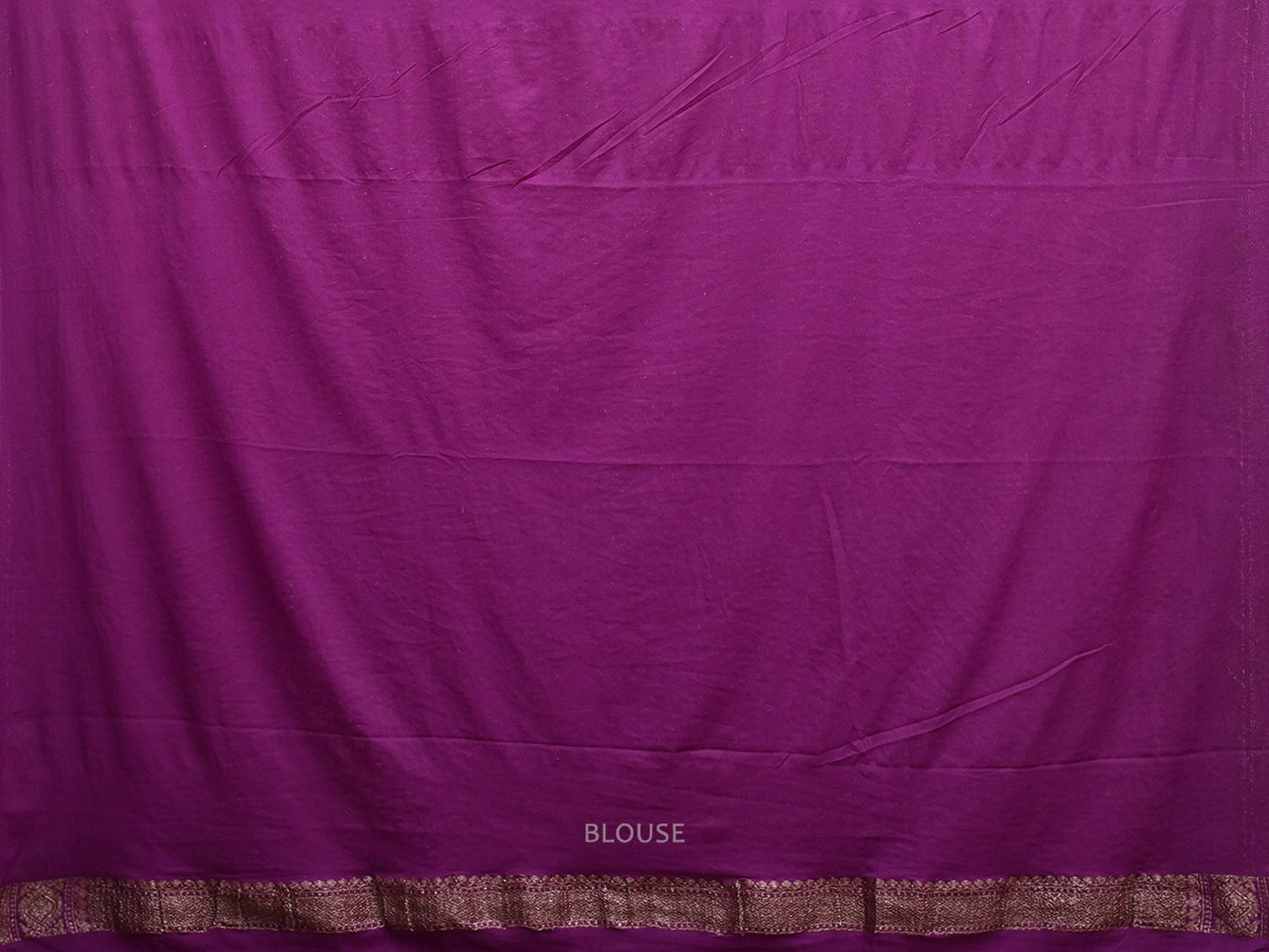 Purple Banaras Georgette Saree with Pallu and Border Design b0342