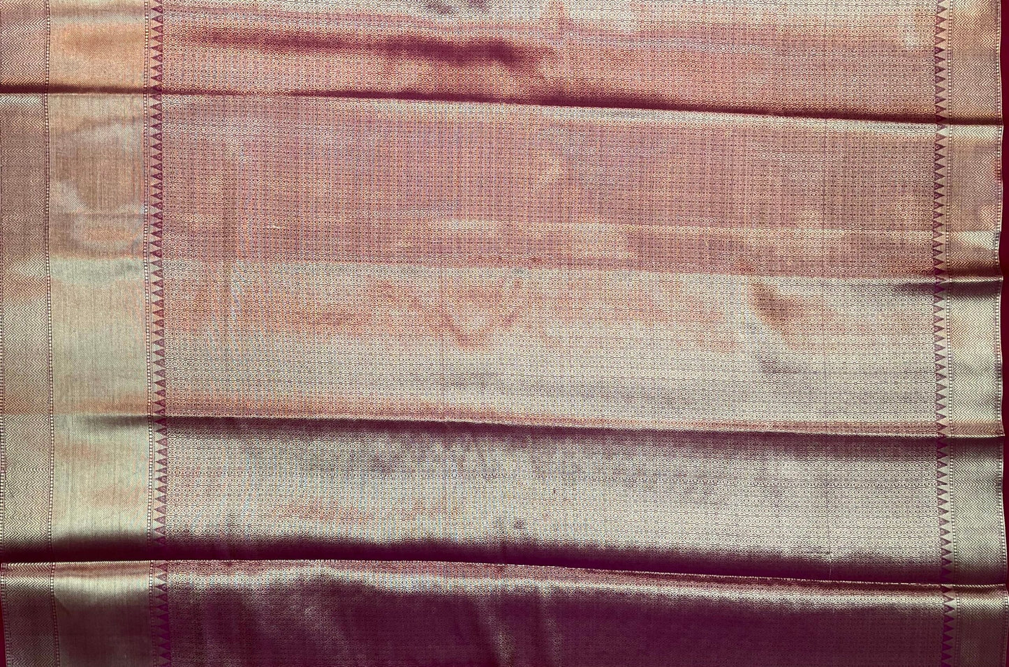 Rani Pink Banaras Fancy with Zari Border Body Butta and Pallu Design b0354ds