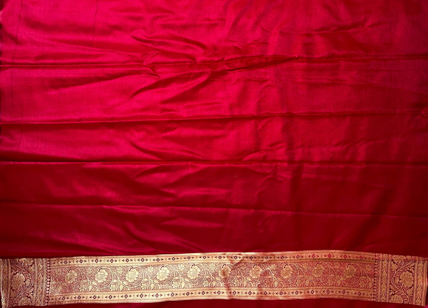 Red Banaras Katan Silk Saree with Body Butti and Border Design b0451ds