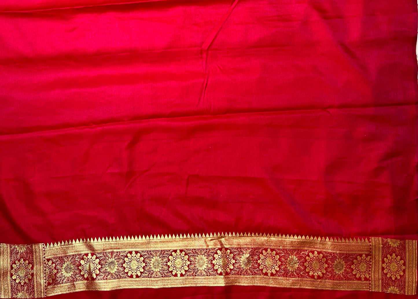 Rani Pink Banaras Katan Silk Saree with Body Butti and Stone Work Design b0468ds