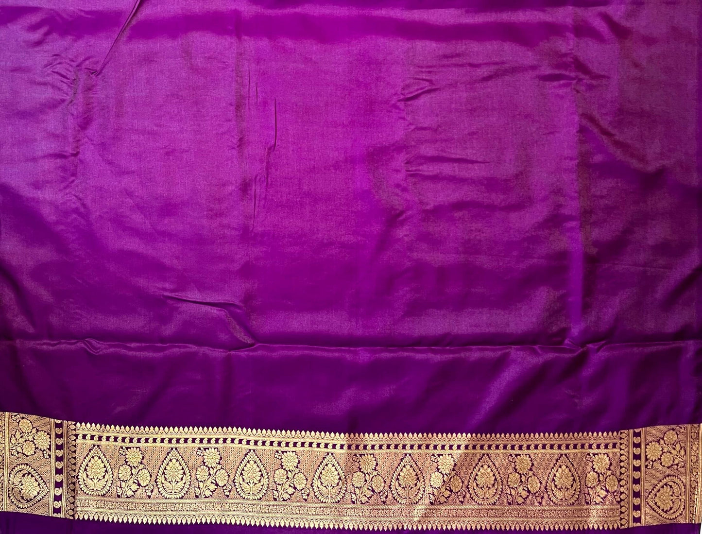 Dark Violet Banaras Katan Silk Saree with Body Butti Design b0472ds