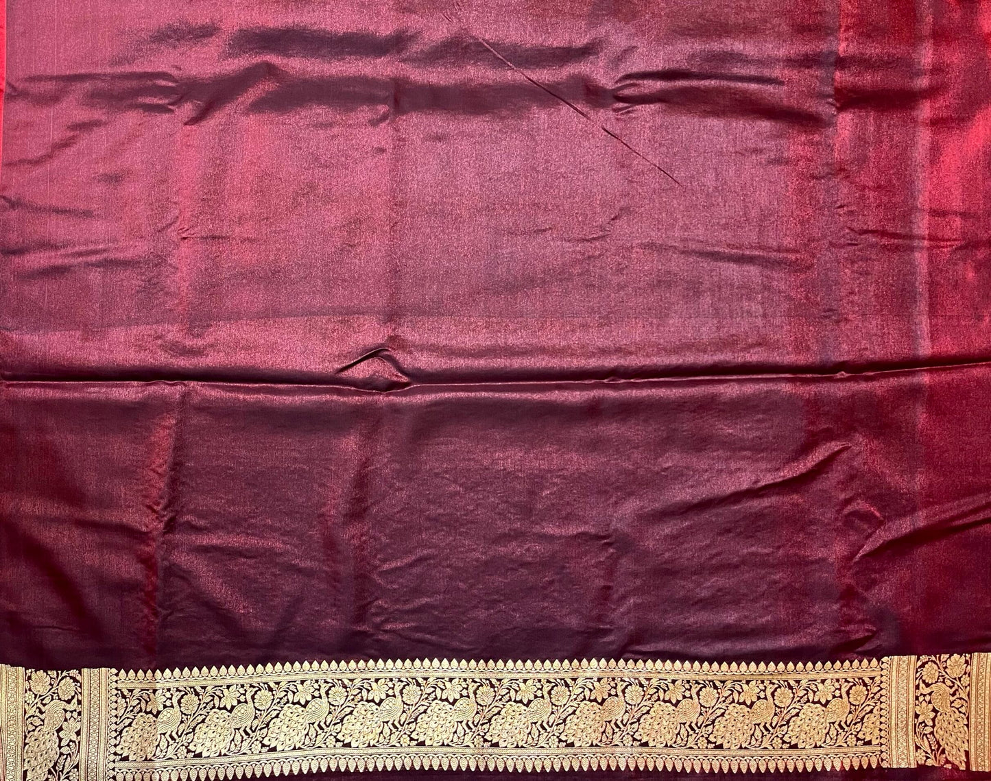 Maroon Banaras Katan Silk Saree with Body Butti Design b0475ds