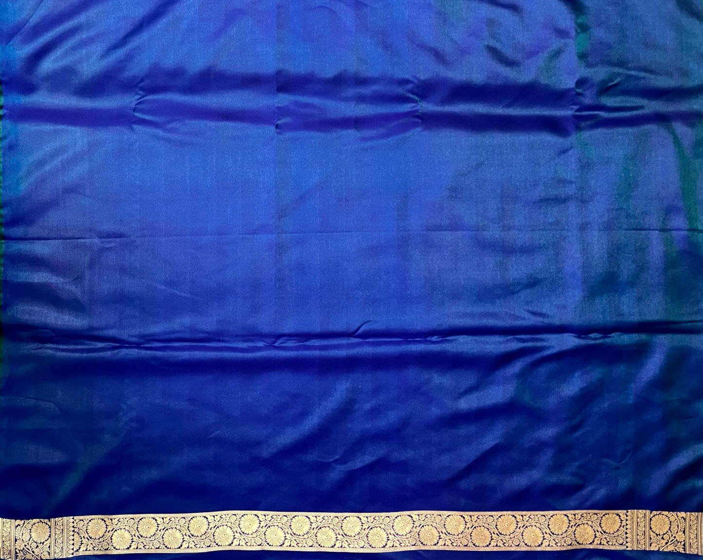 Blue Banaras Katan Silk Saree with Body Butti Design b0478ds
