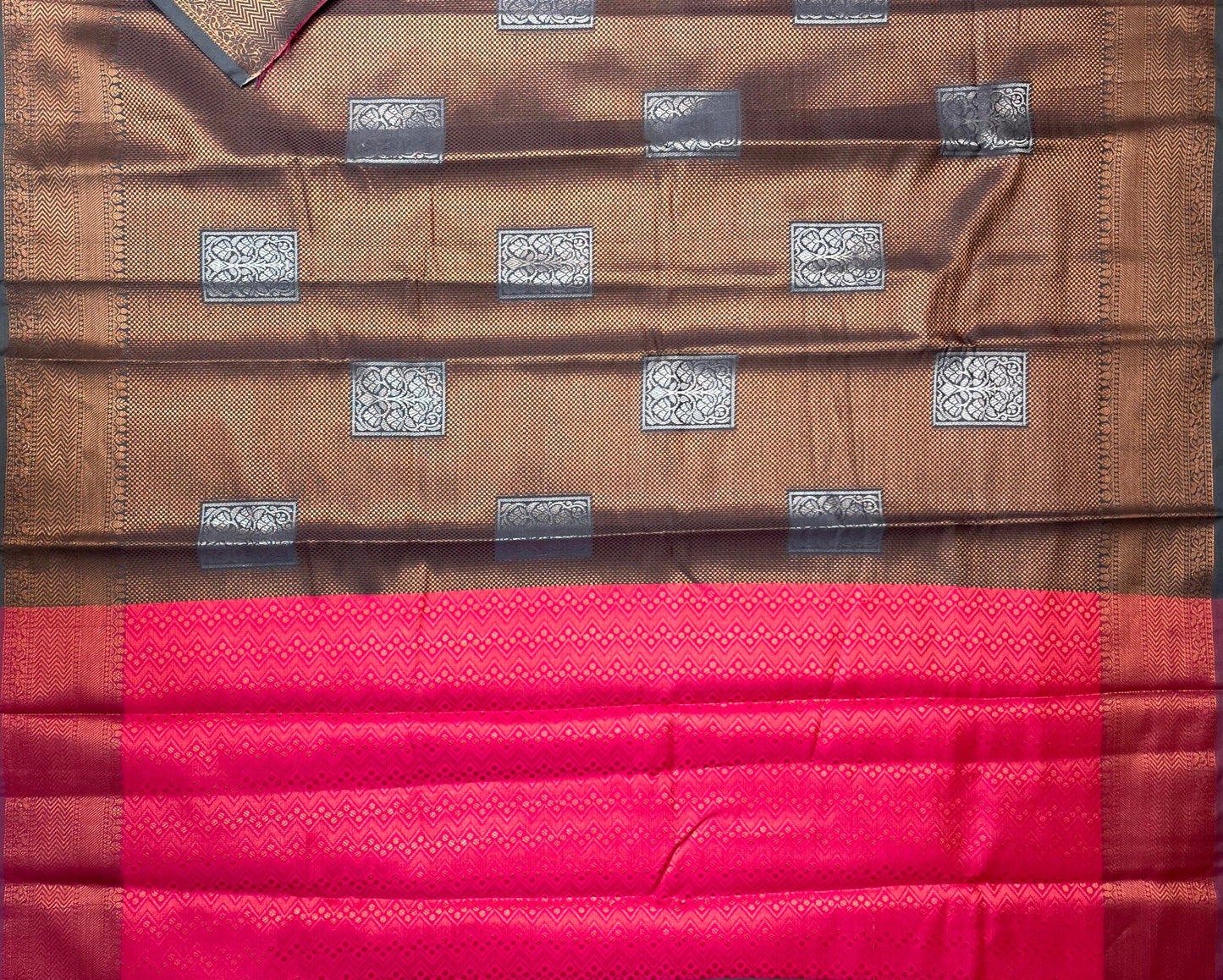 Banaras Katan Silk Saree with Body Butti and Border Design b0488ds