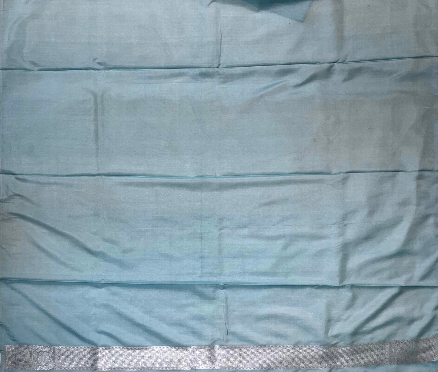 Slate Blue Banaras Allover Brocade Saree with Border and Pallu Design b0496ds