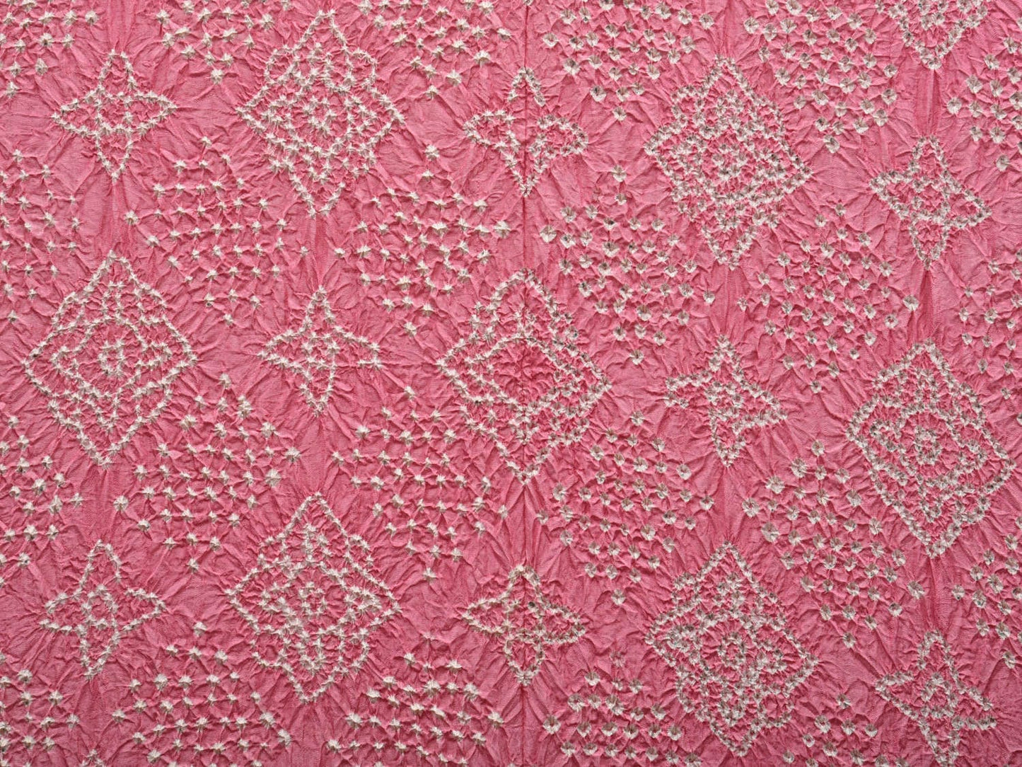 Baby Pink and Green Bandhani Kanchipuram Silk Handloom Saree with Border and Pallu Design bn0353