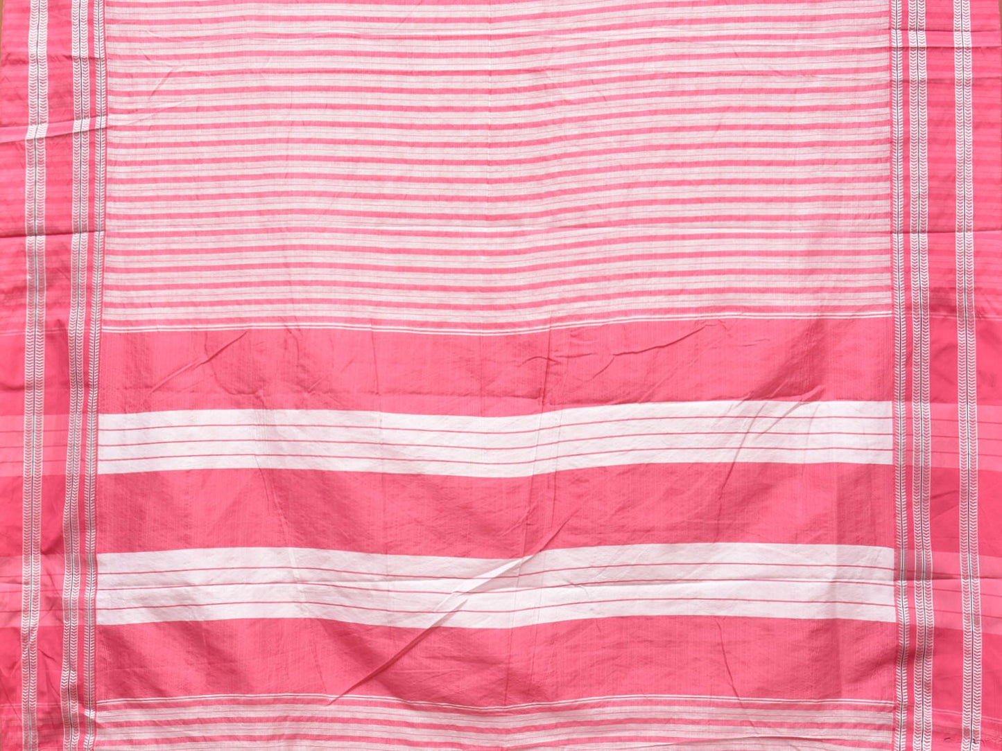 Baby Pink Bamboo Cotton Saree with Strips Design No Blouse bc0181