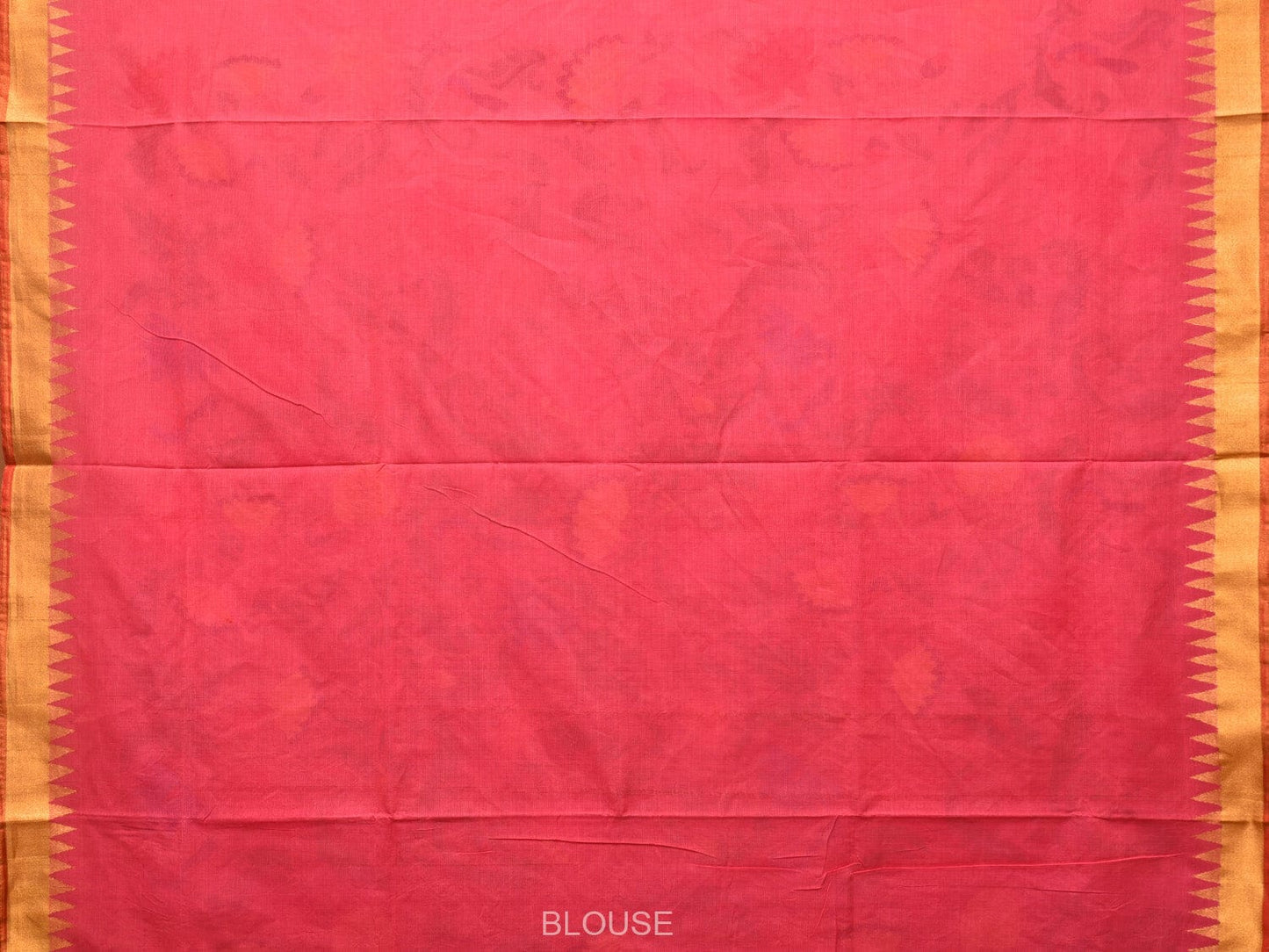 Baby Pink Khadi Cotton Handloom Saree with All Over Lotus Flowers Design kh0645