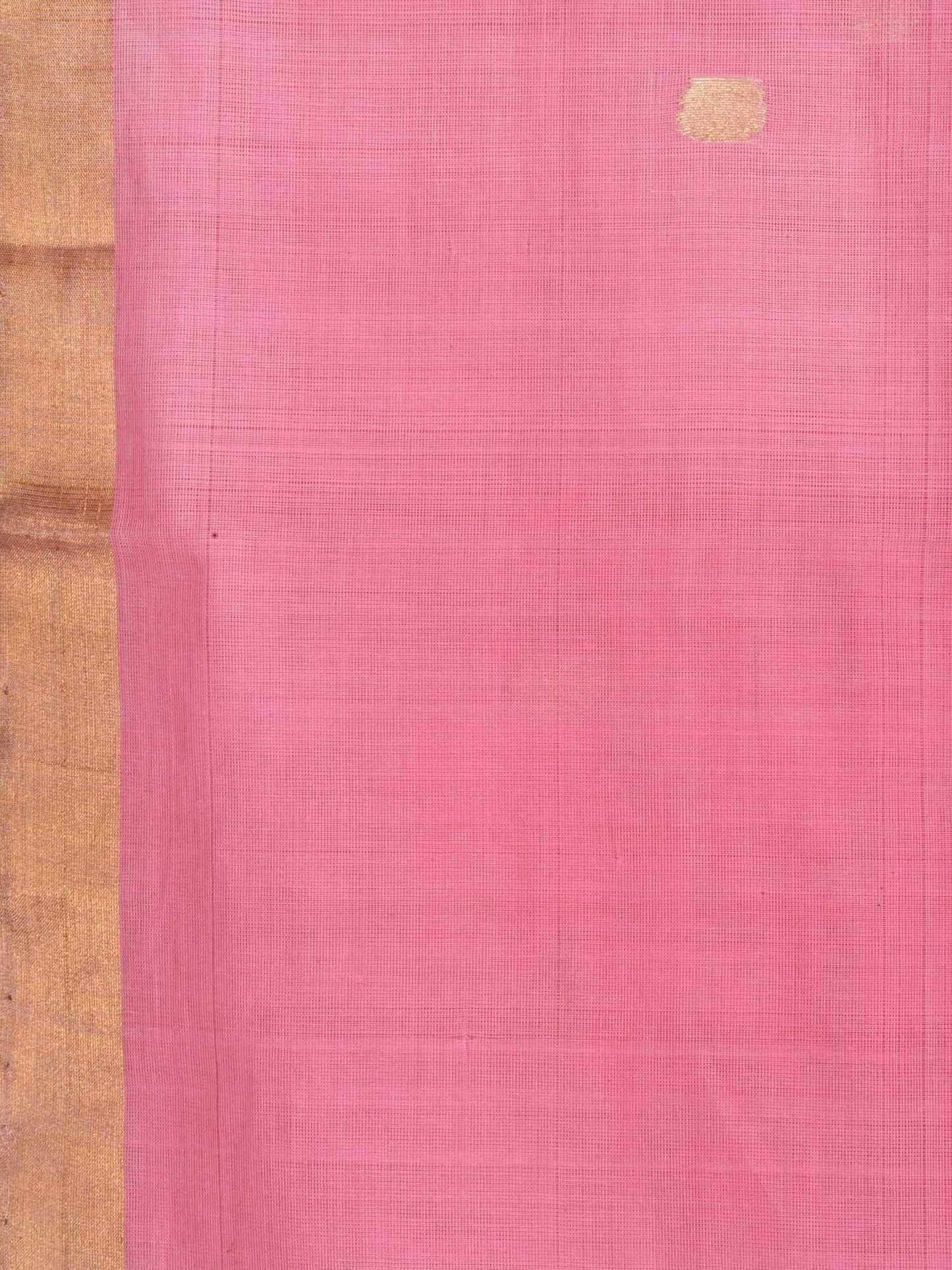 Baby Pink Khadi Cotton Handloom Saree with Pallu Design kh0420