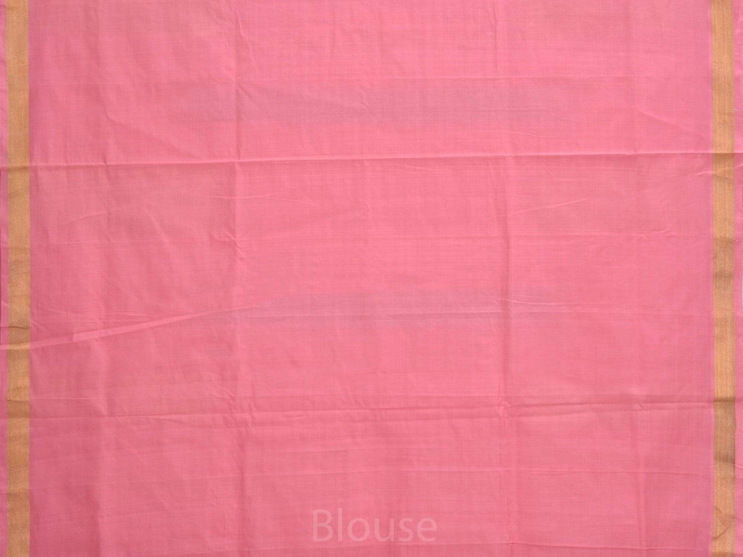 Baby Pink Khadi Cotton Handloom Saree with Zari Strips Pallu Design kh0423