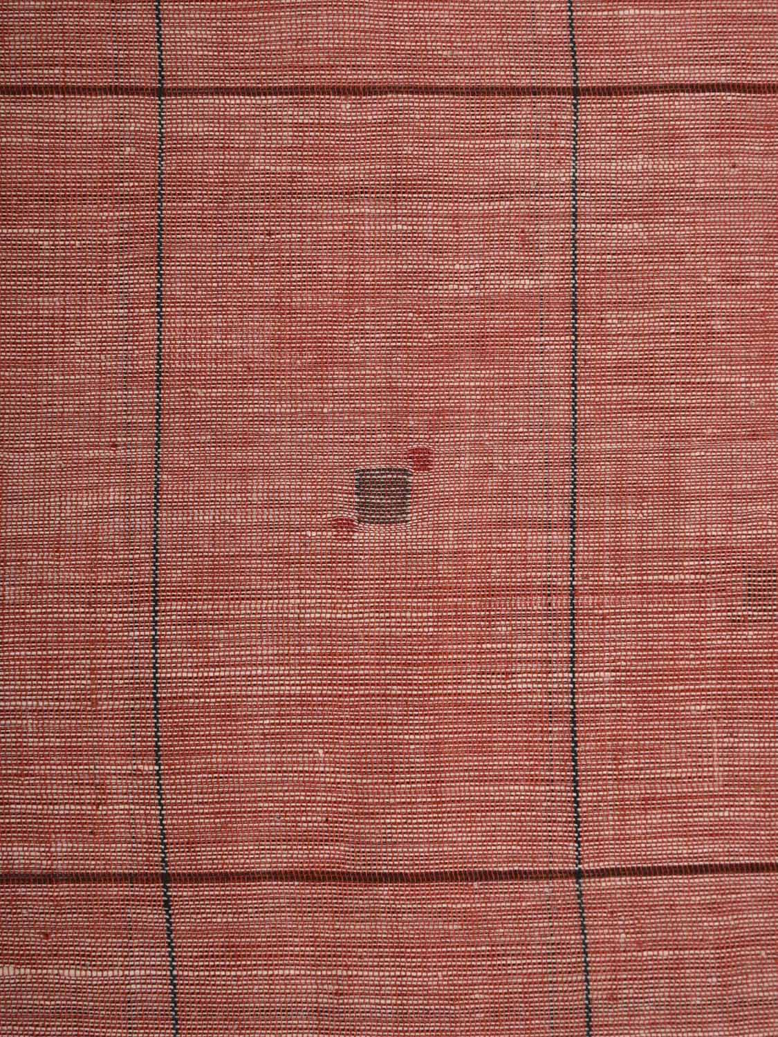Baby Pink Khadi Cotton Natural Dye Handloom 2.5mts Fabric with Buta and Checks Design f0194
