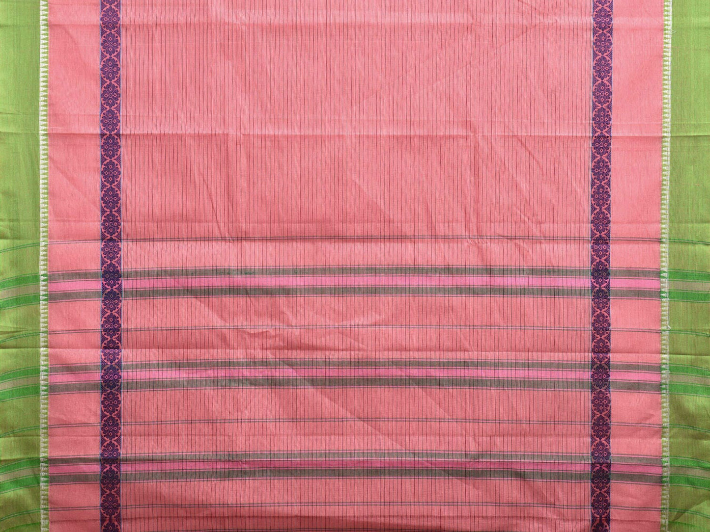 Baby Pink Narayanpet Cotton Handloom Saree with Big Border Design No Blouse np0950