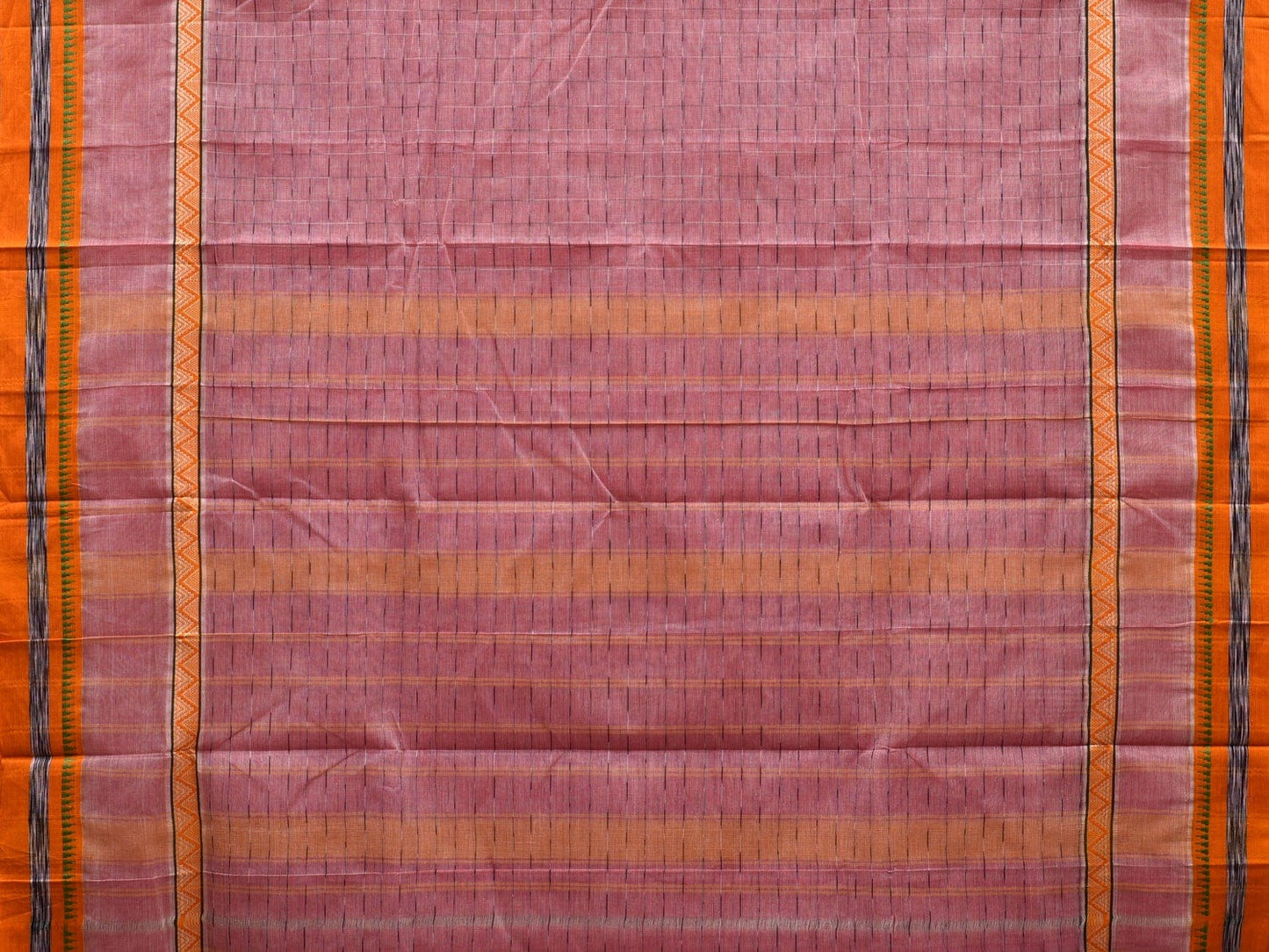 Baby Pink Narayanpet Cotton Handloom Saree with Checks Design No Blouse np0518