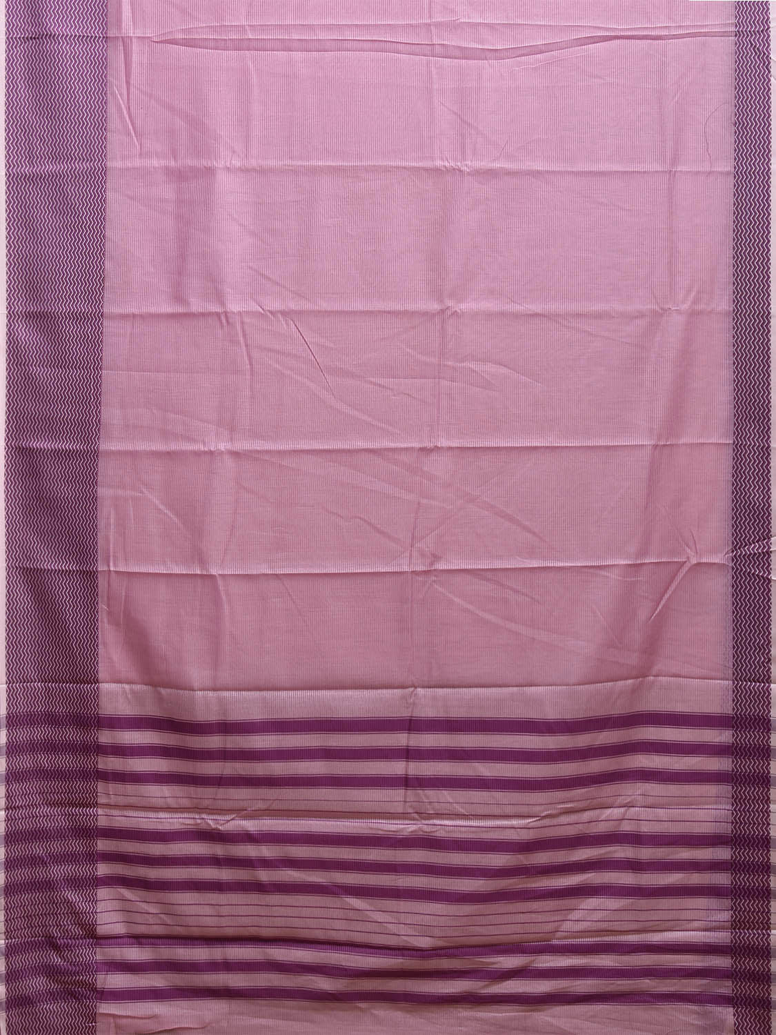 Baby Pink and Pink Bamboo Cotton Saree with Strips Design No Blouse bc0892