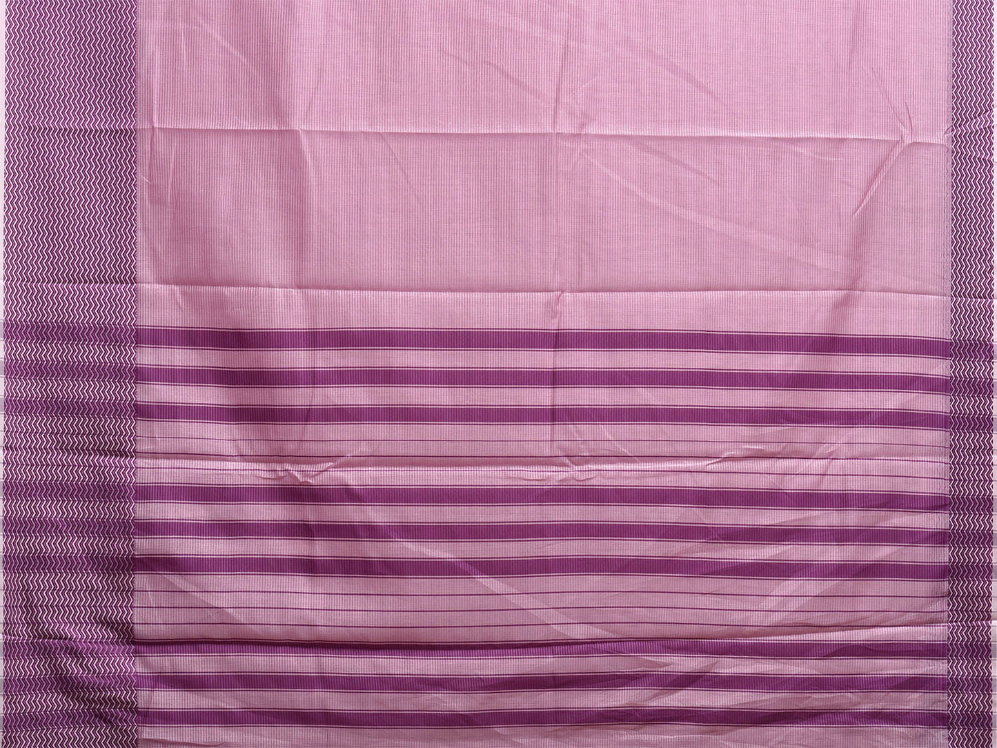 Baby Pink and Pink Bamboo Cotton Saree with Strips Design No Blouse bc0892