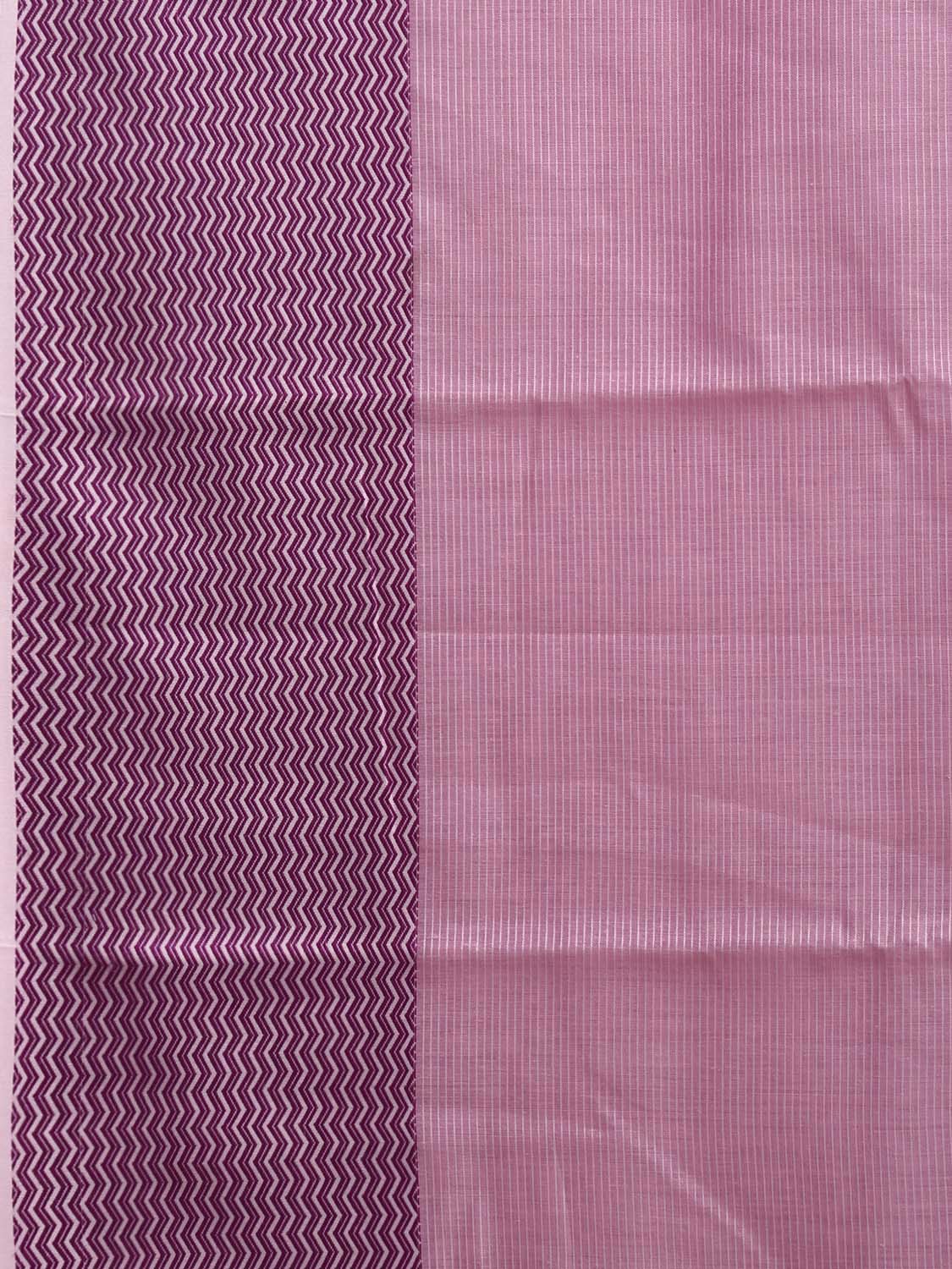 Baby Pink and Pink Bamboo Cotton Saree with Strips Design No Blouse bc0892