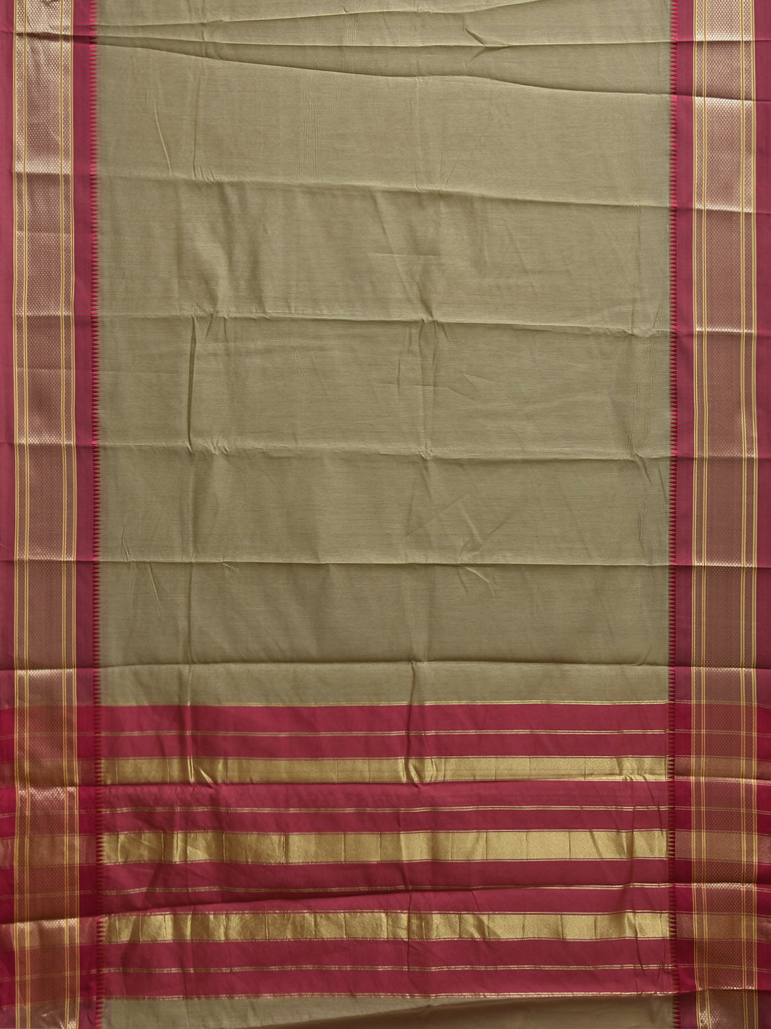 Sea Green and Magenta Bamboo Cotton Plain Saree with Contrast Pallu Design No Blouse bc0925