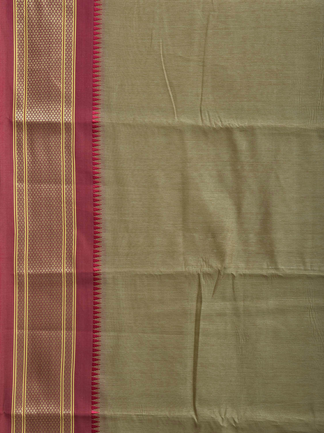 Sea Green and Magenta Bamboo Cotton Plain Saree with Contrast Pallu Design No Blouse bc0925