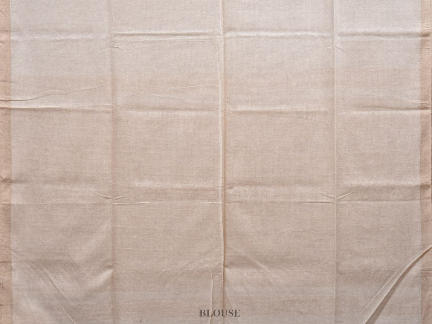 Beige Maheshwari Cotton Silk Handloom Saree with Contrast Pallu Desgin m0143