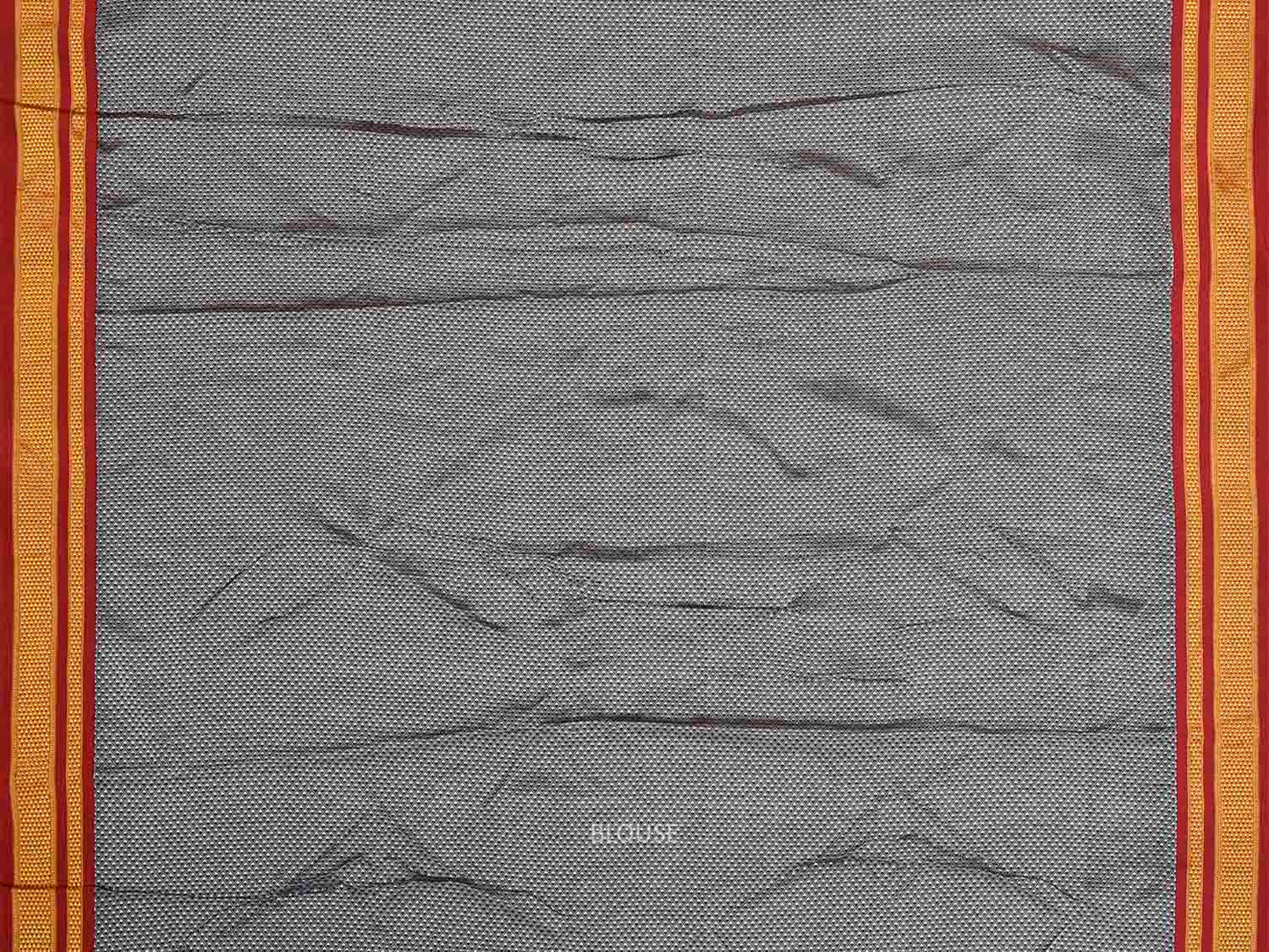 Grey and Red Jacquard Cotton Viscose Blouse with Border Design 1mt Length 45 Inches Width BL0018