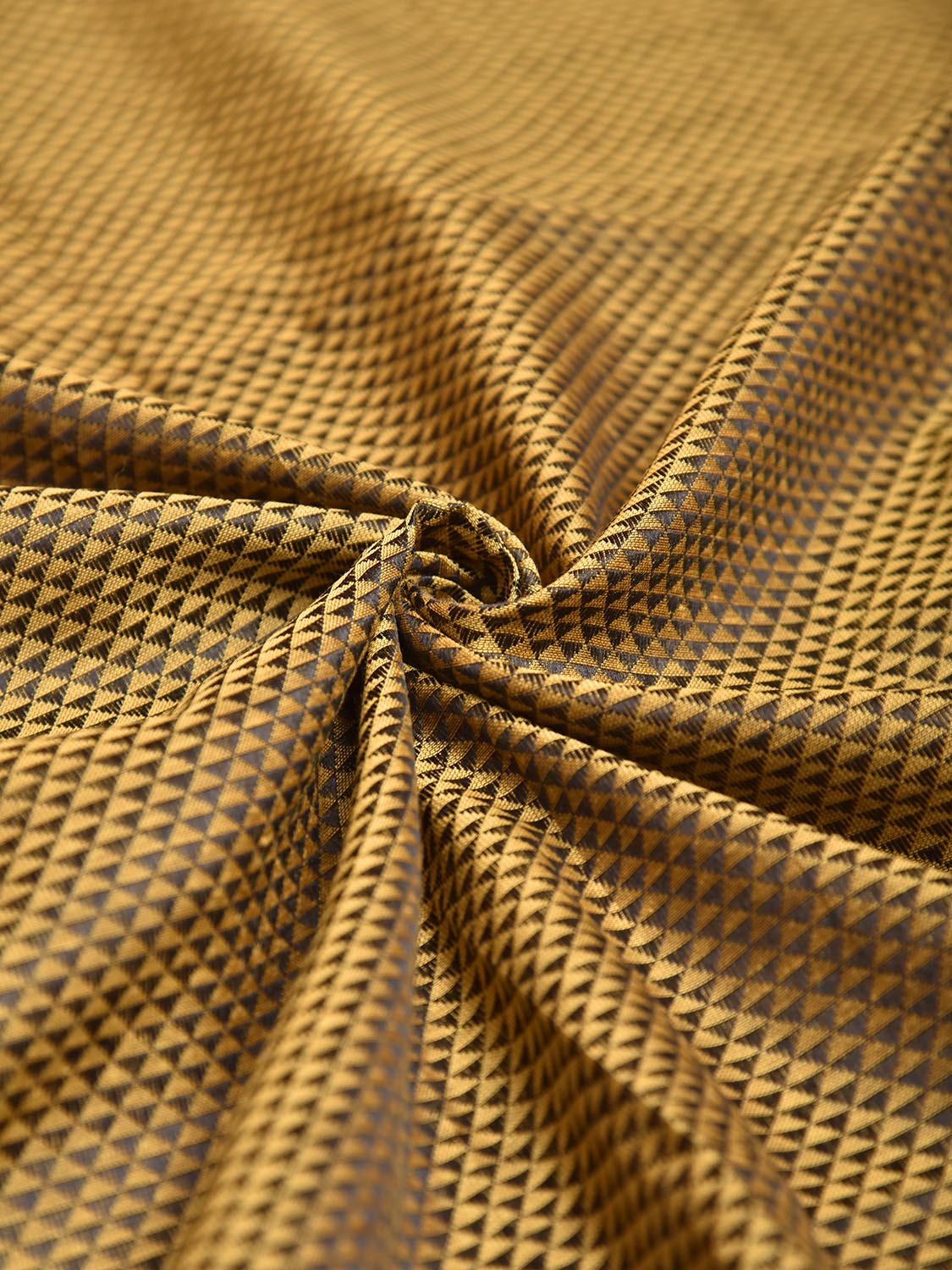 Yellow and Orange Jacquard Cotton Viscose Blouse with Border Design 1mt Length 45 Inches Width BL0023