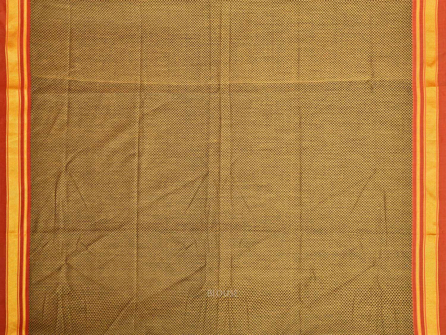 Yellow and Orange Jacquard Cotton Viscose Blouse with Border Design 1mt Length 45 Inches Width BL0023