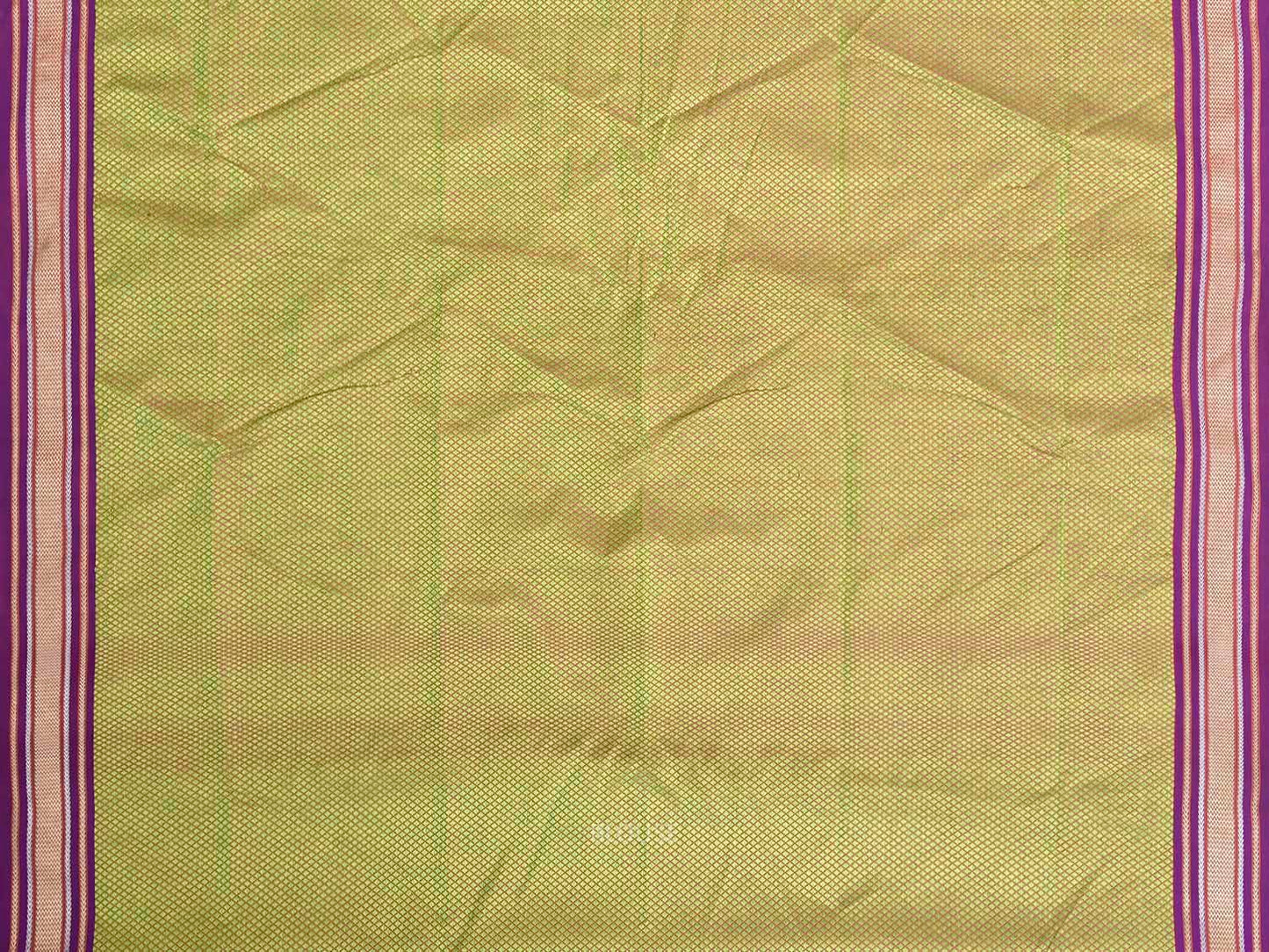Light Green and Purple Jacquard Cotton Viscose Blouse with Border Design 1mt Length 45 Inches Width BL0025
