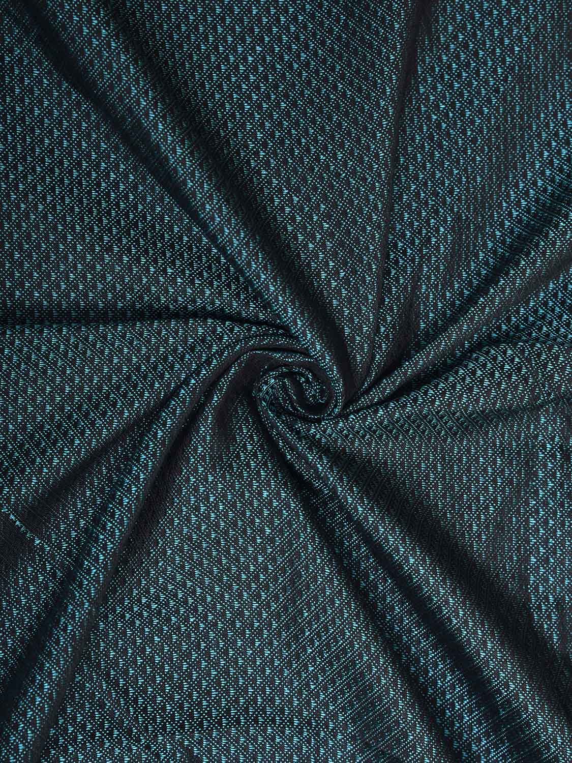 Teal and Red Jacquard Cotton Viscose Blouse with Border Design 1mt Length 45 Inches Width BL0030