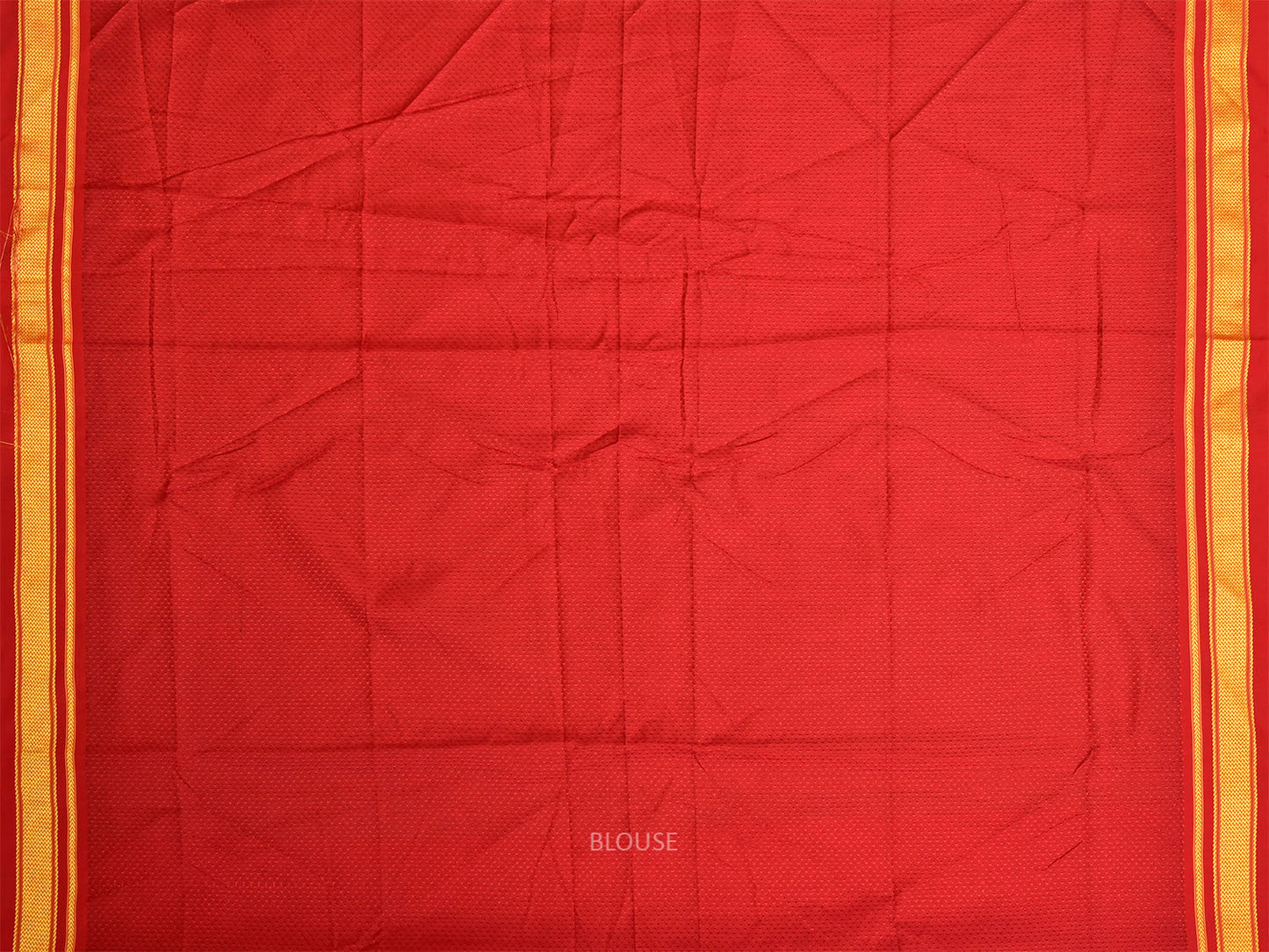 Red Jacquard Cotton Viscose Blouse with Border Design 1mt Length 45 Inches Width BL0036