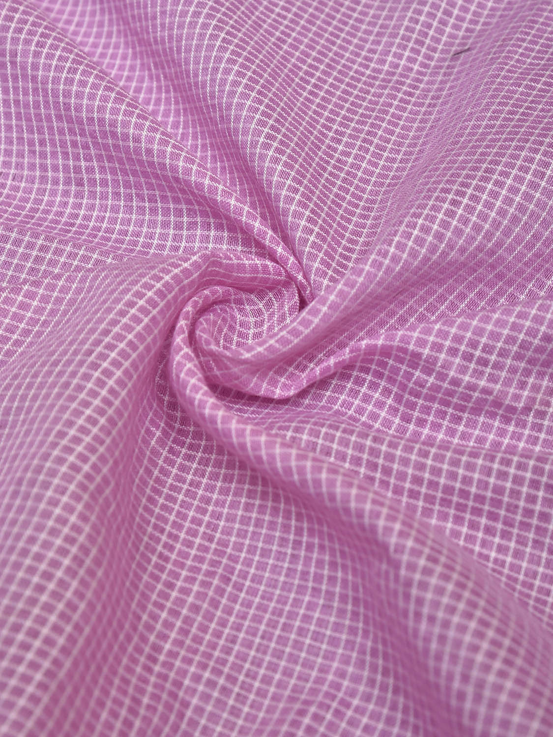 Pink and Peach Bamboo Cotton Blouse with Small Checks Design Length 80cm Width 44 Inches BL0084